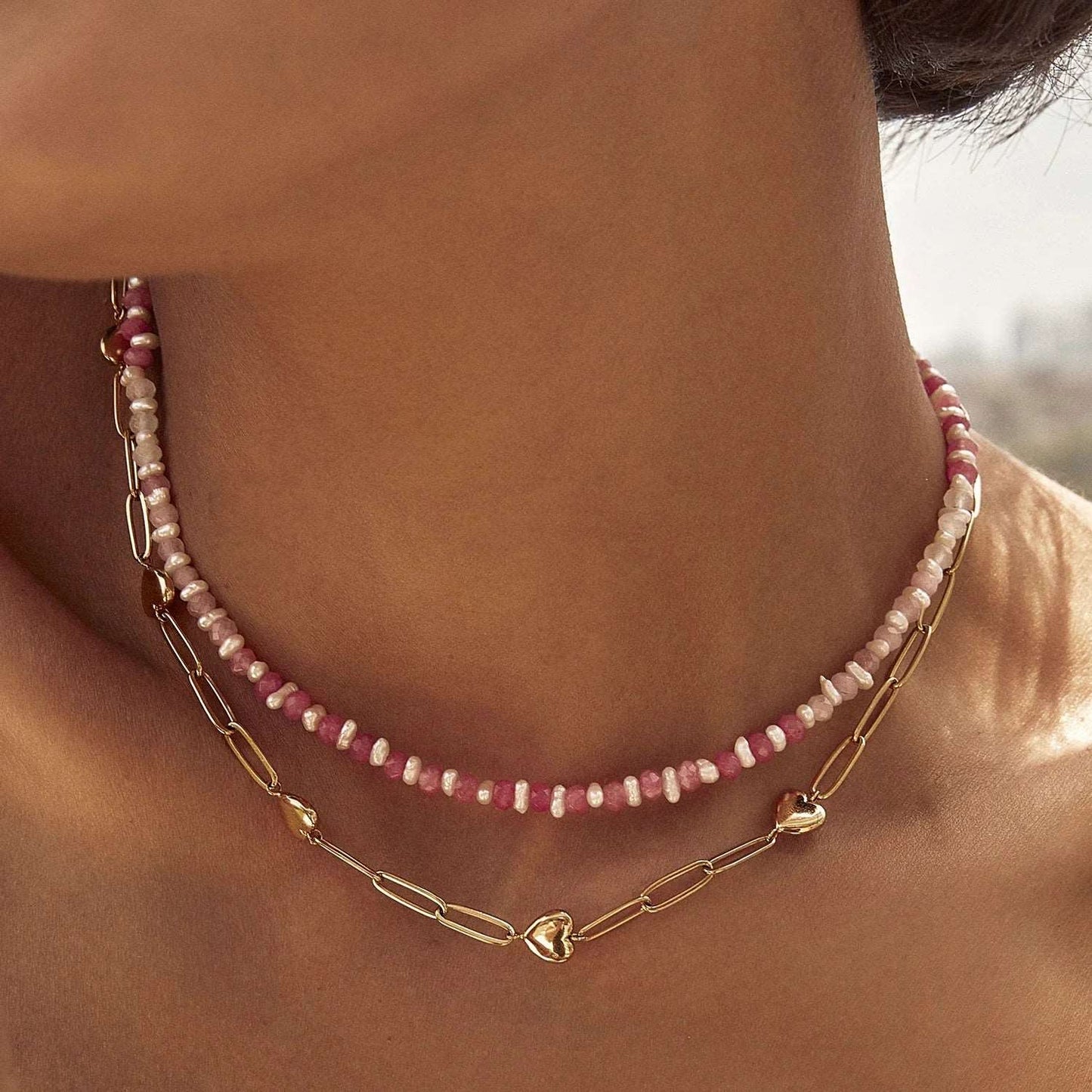 Pearl And Gemstone Necklace