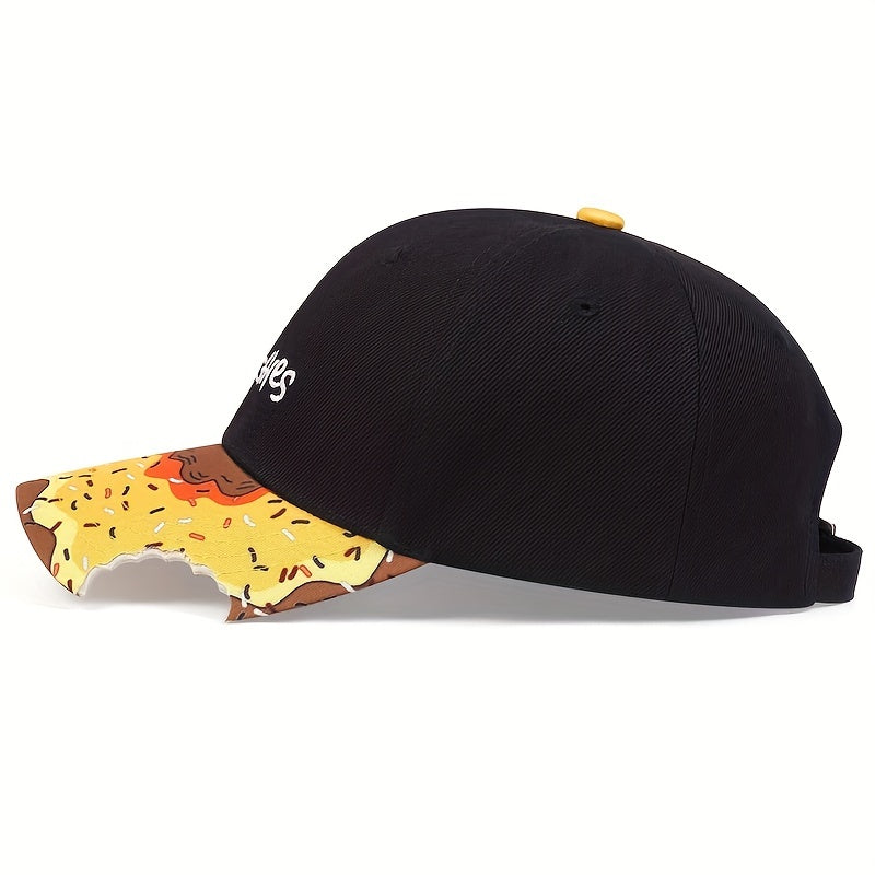 “The Munchies” Bite Visor Cap – Black Burger Design