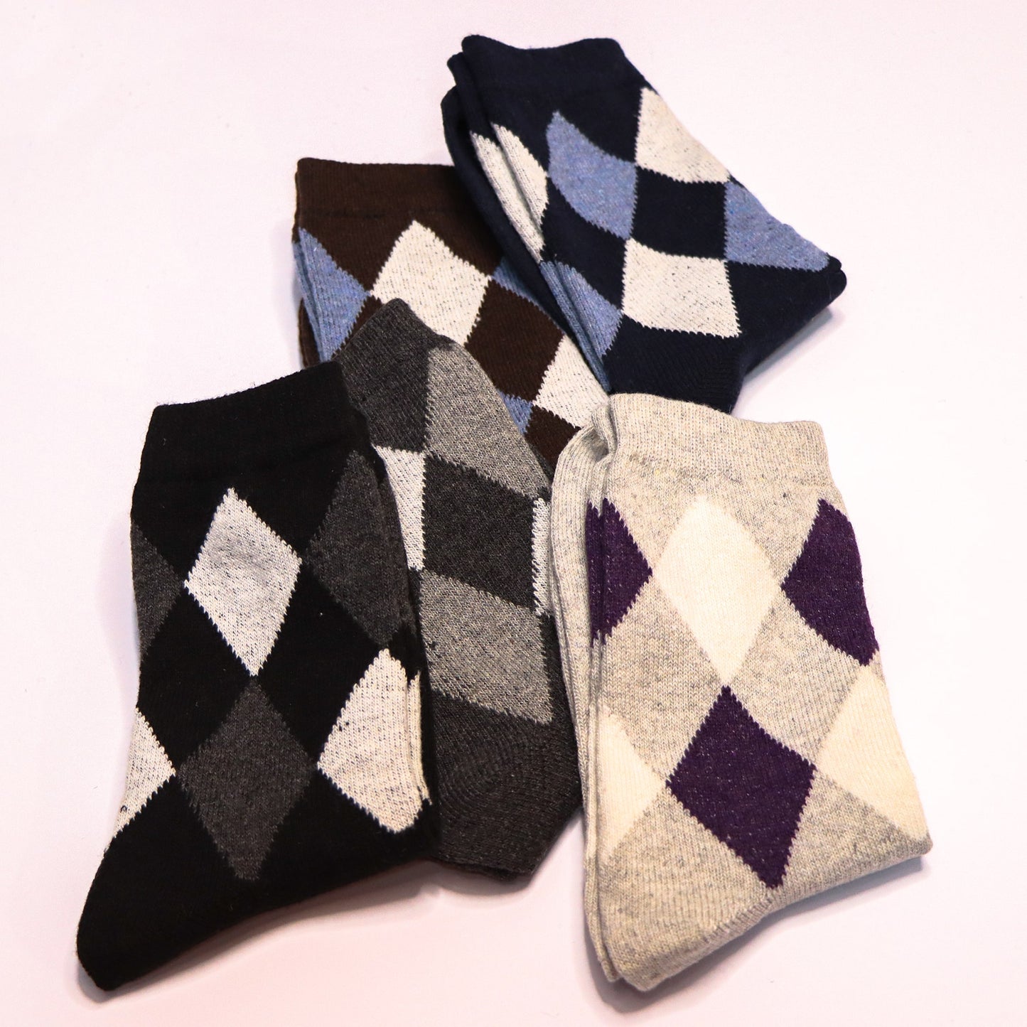 39-45 EU - Argyle Pattern Socks