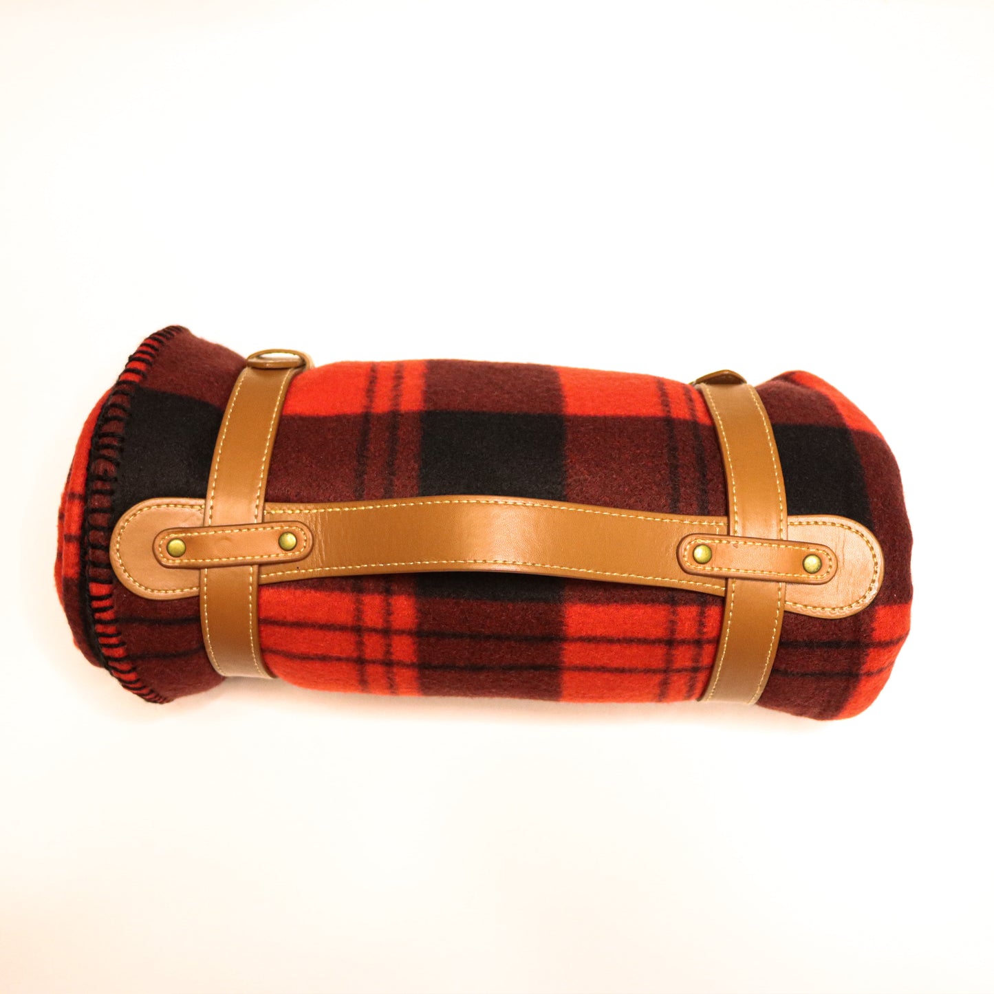 Handmade Fleece Blanket – Cozy Red & Black Checkered Design
