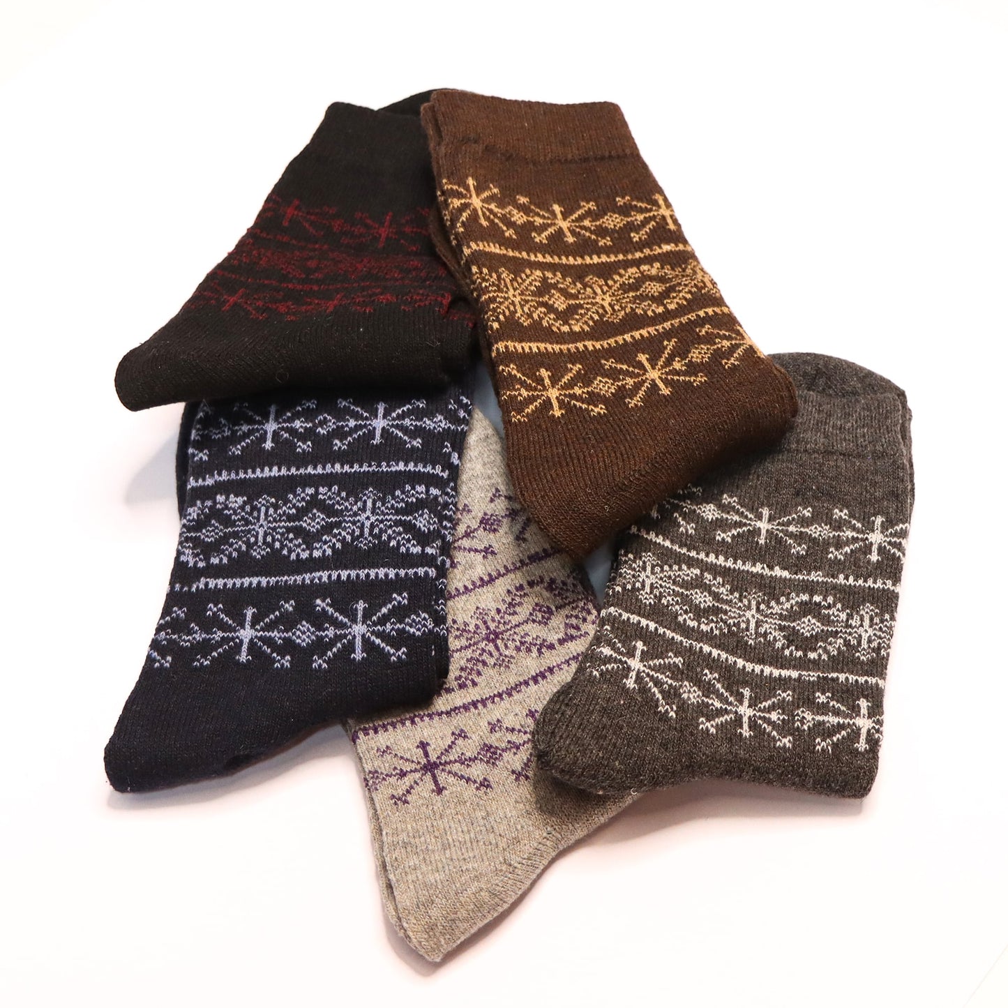 39-45 EU - Snowflake Knit Socks