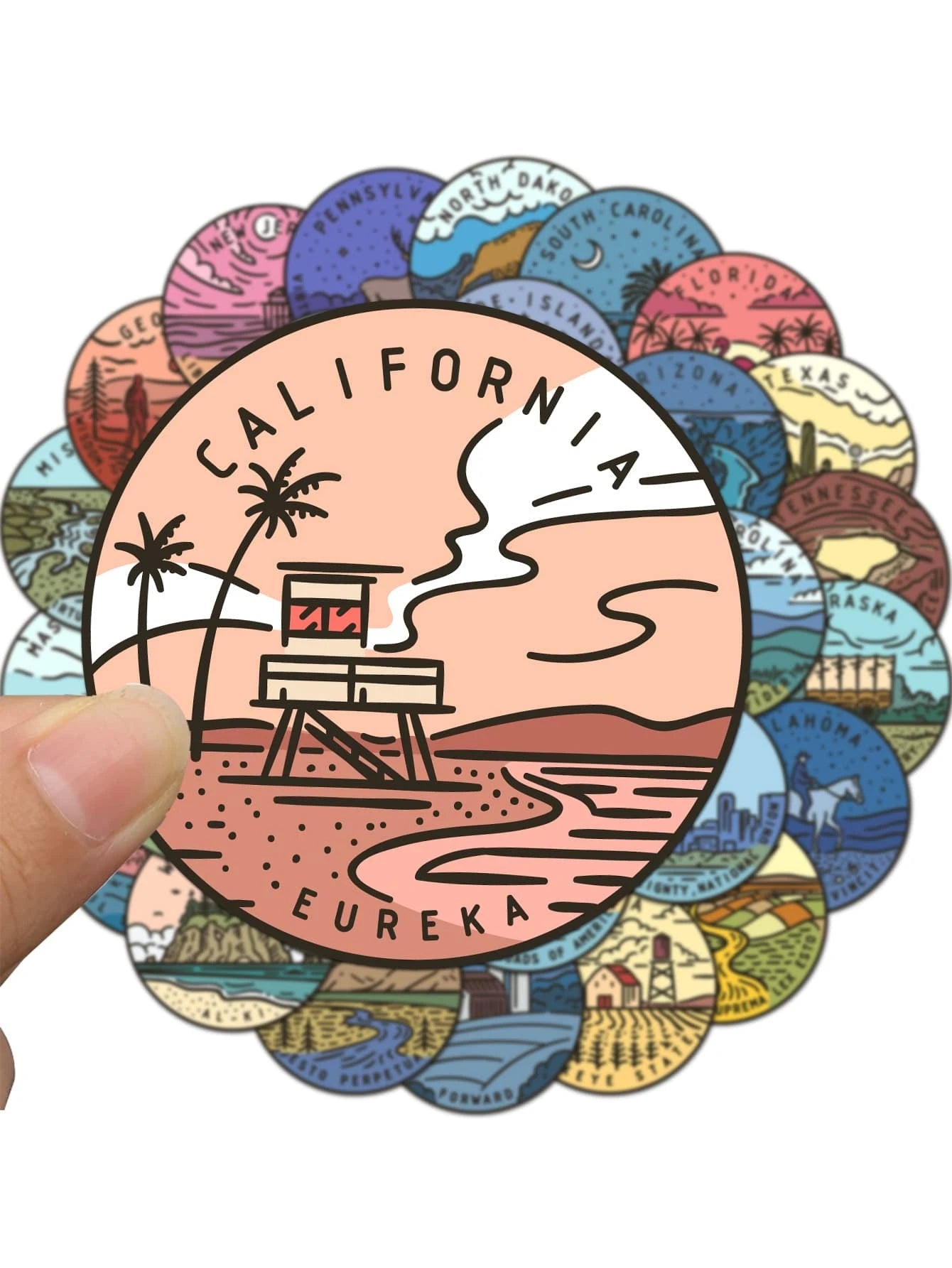 USA States Stickers