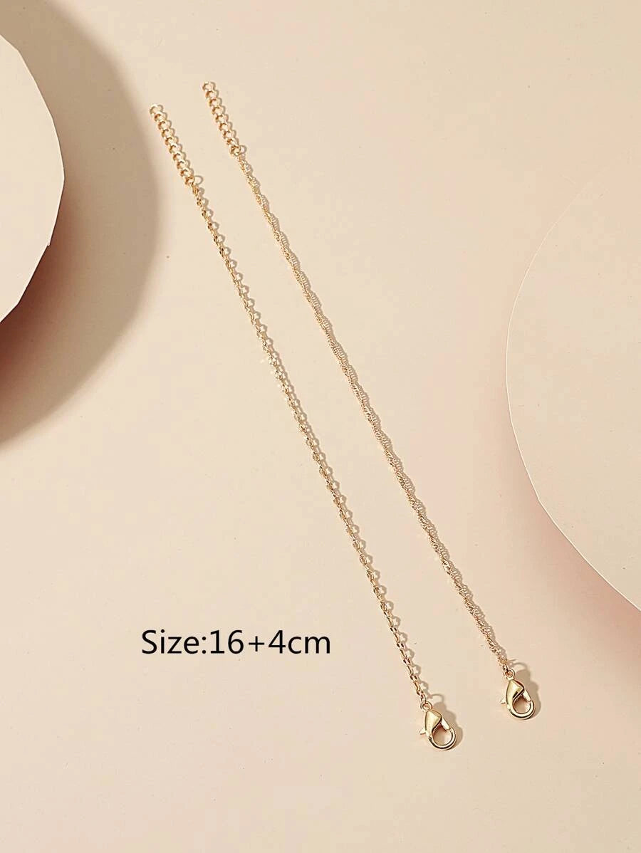 Gold Chain Bracelet Set - Minimalist & Layered
