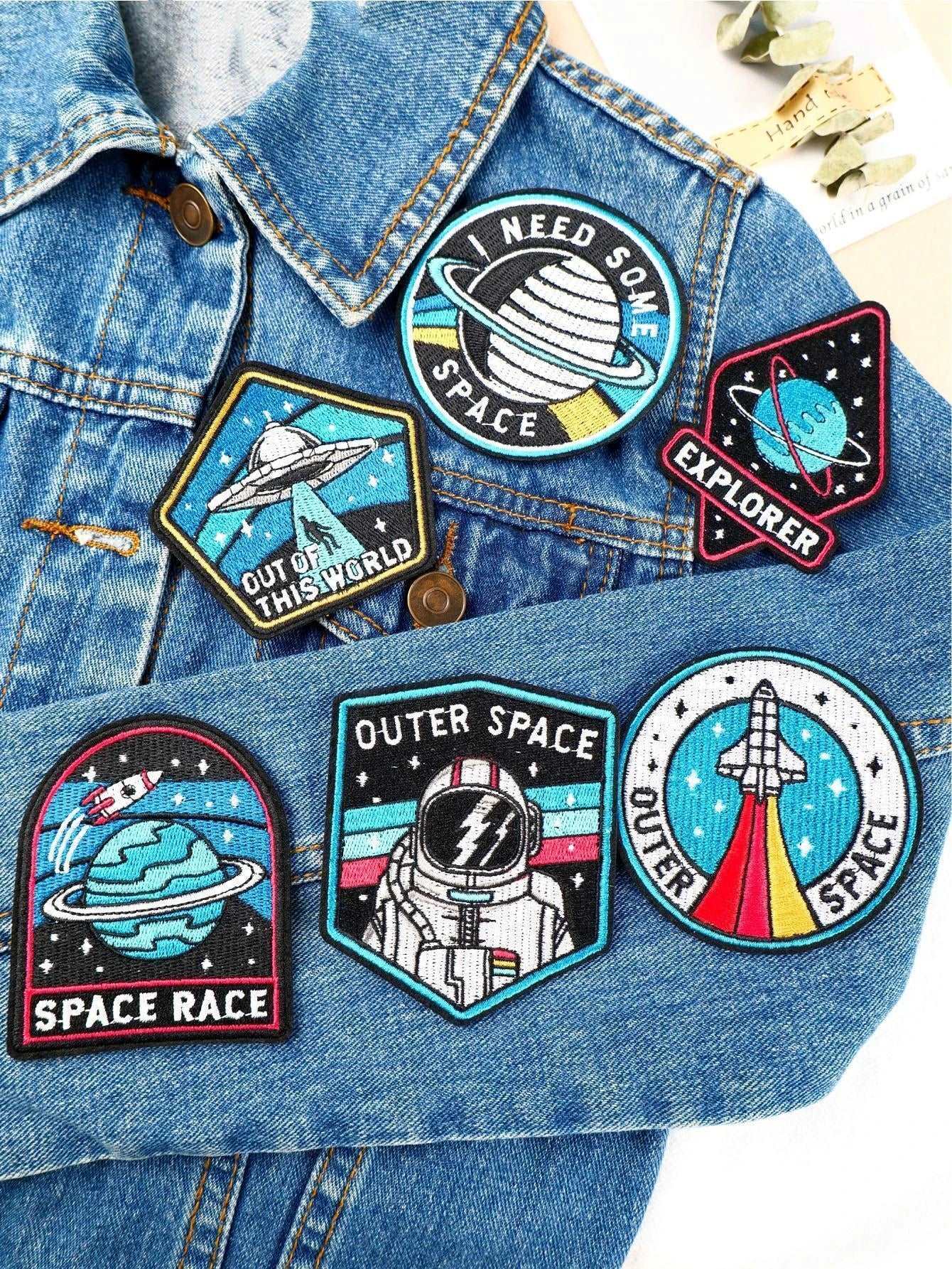 6 Pieces Fabric Space Badges | Limited Quantity