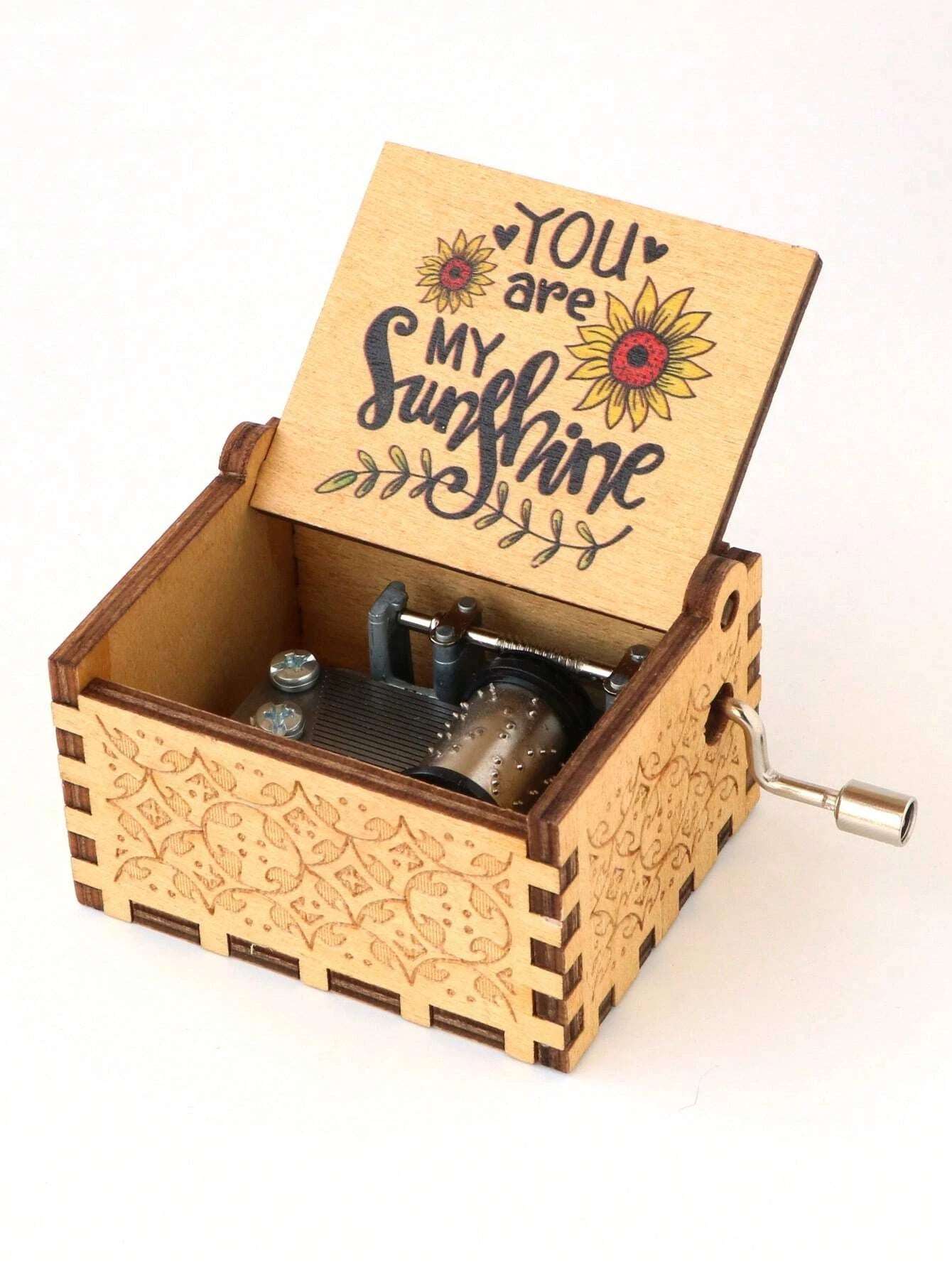 Handcrafted Wooden Music Box "You are My Sunshine" - Perfect Keepsake Gift