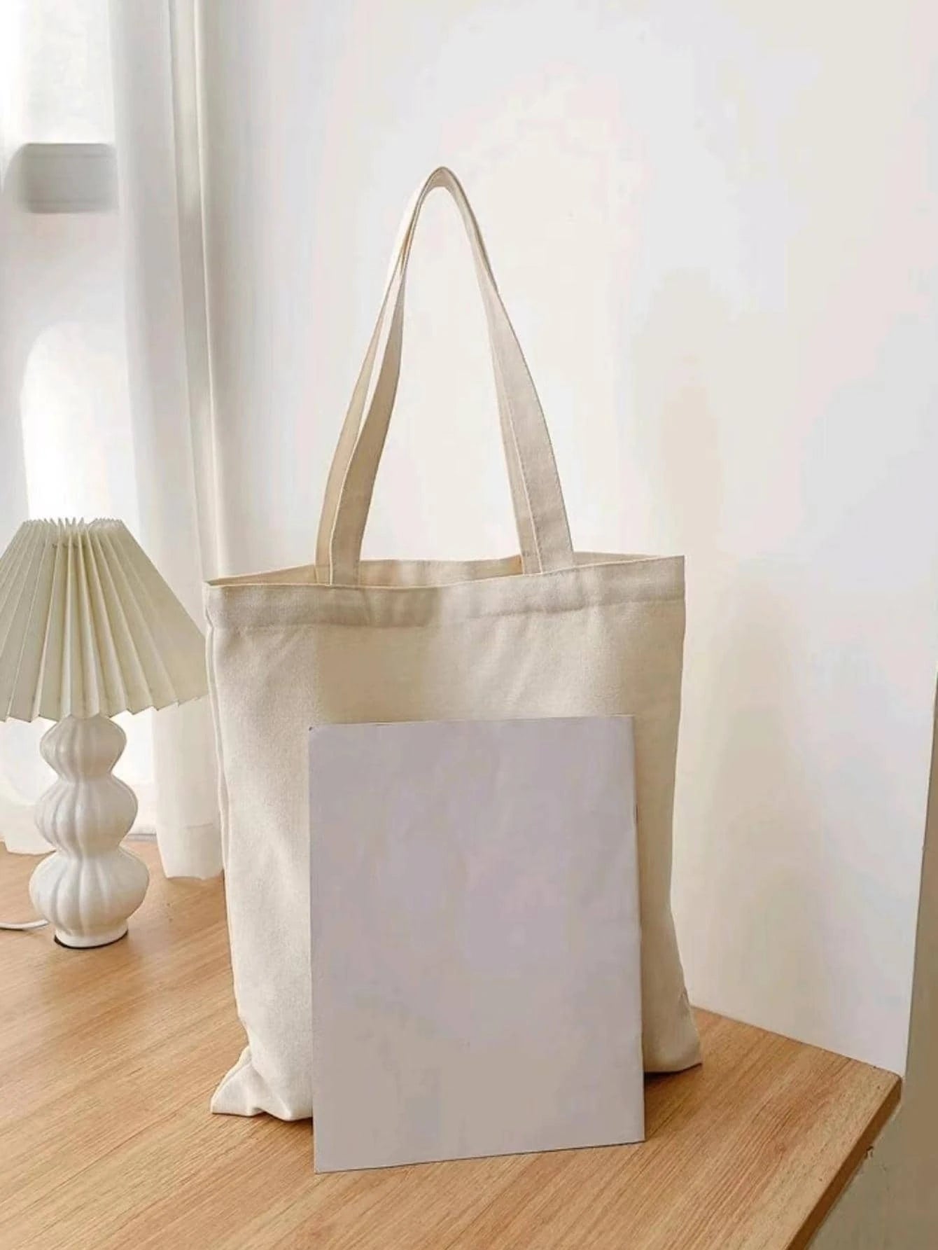 Minimalist Beige Tote Bag