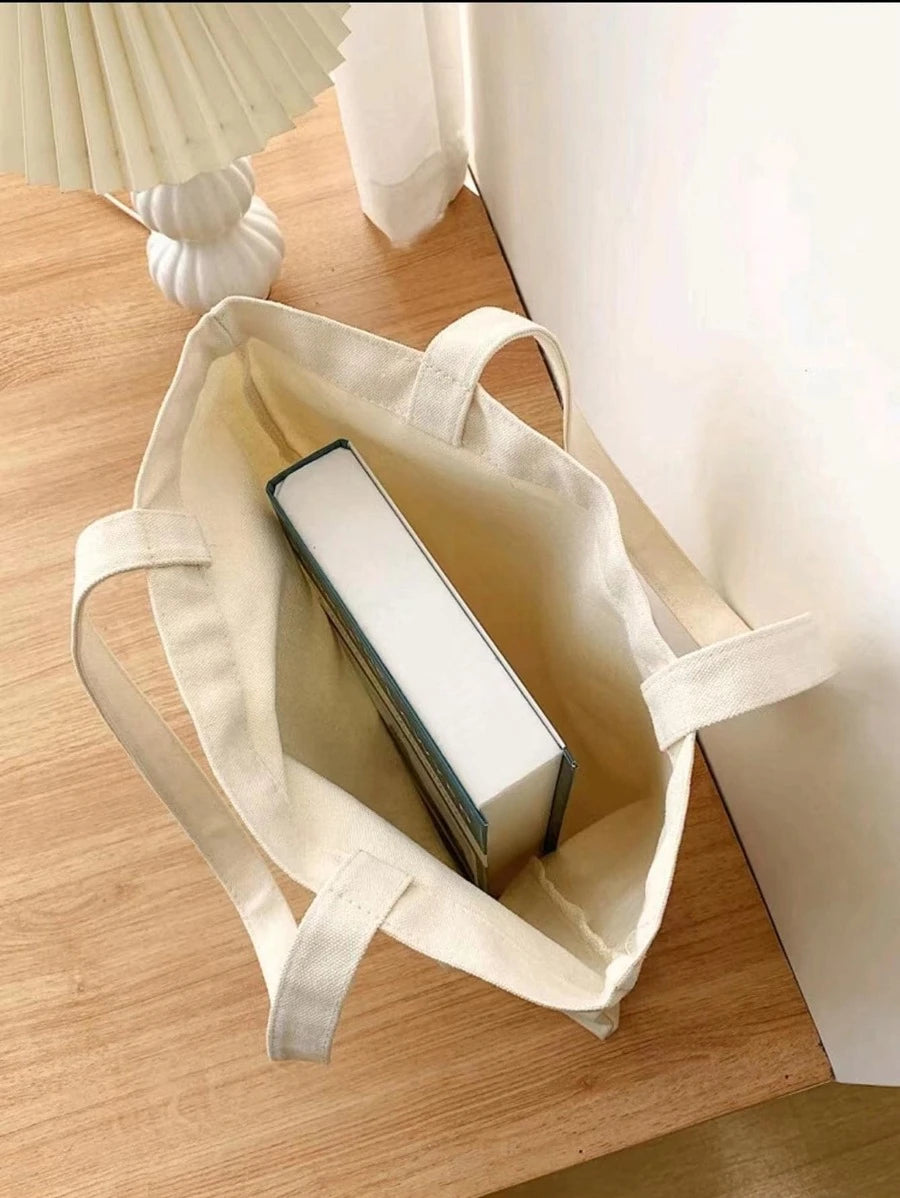 Minimalist Beige Tote Bag
