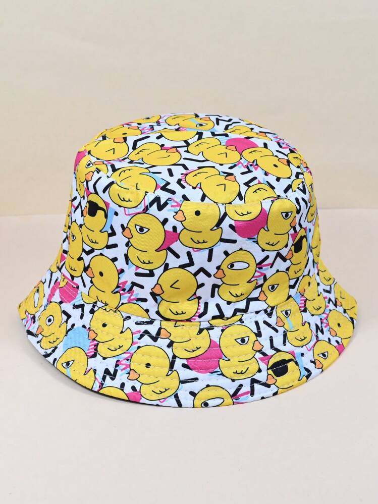 Playful Duck Pattern Bucket Hat β Unisex Street Style