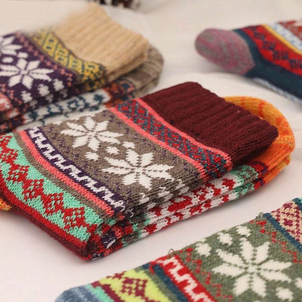 Cozy Nordic Pattern Winter Socks 36-40