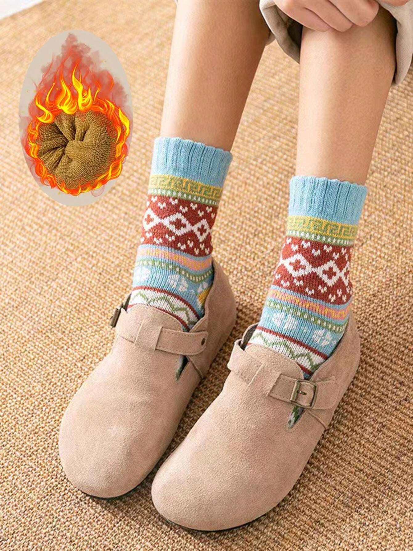 Cozy Thermal Knit Socks – EU Sizes 35-39