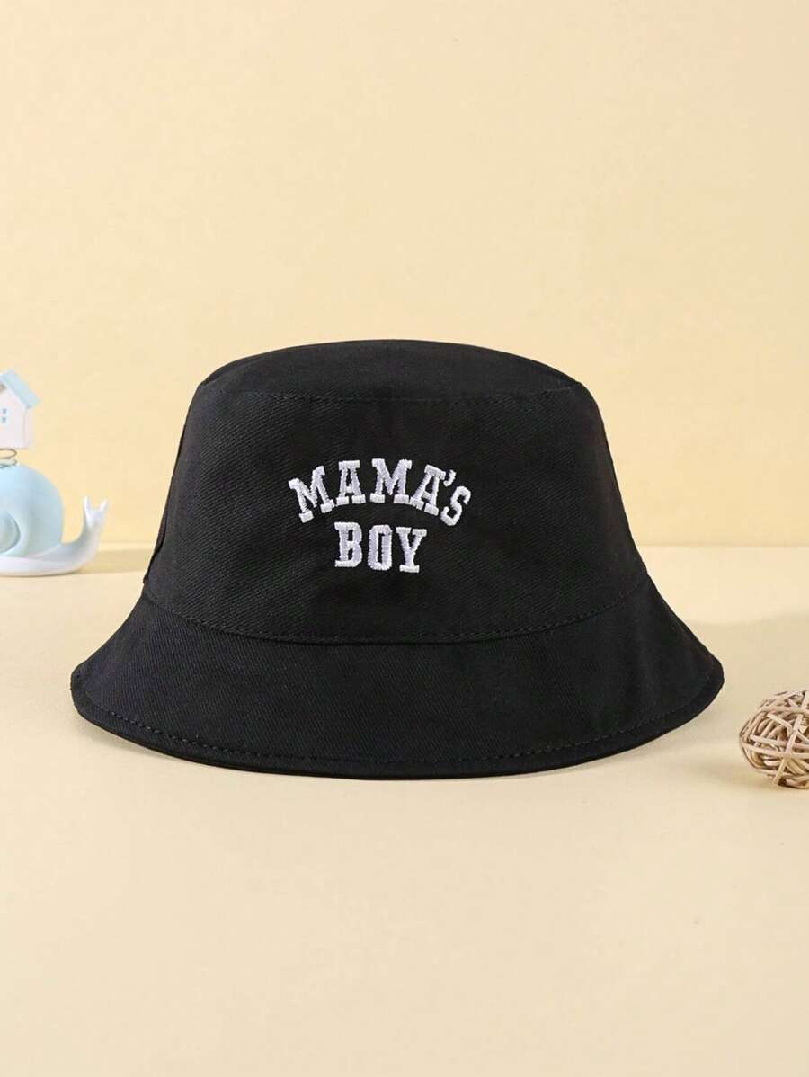 Mama's Boy Embroidered Bucket Hat For Kids - 3 to 8 years