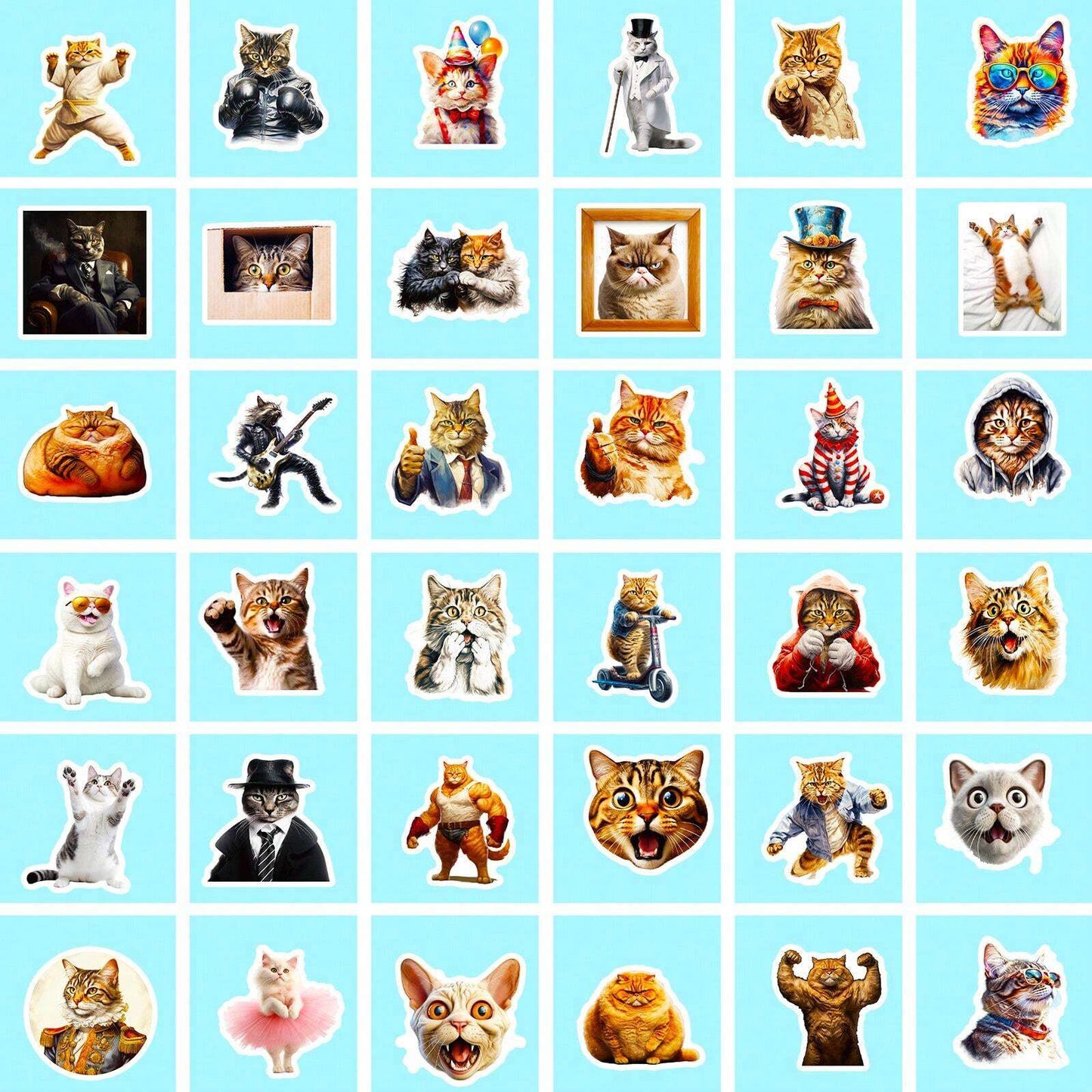 100 cats stickers