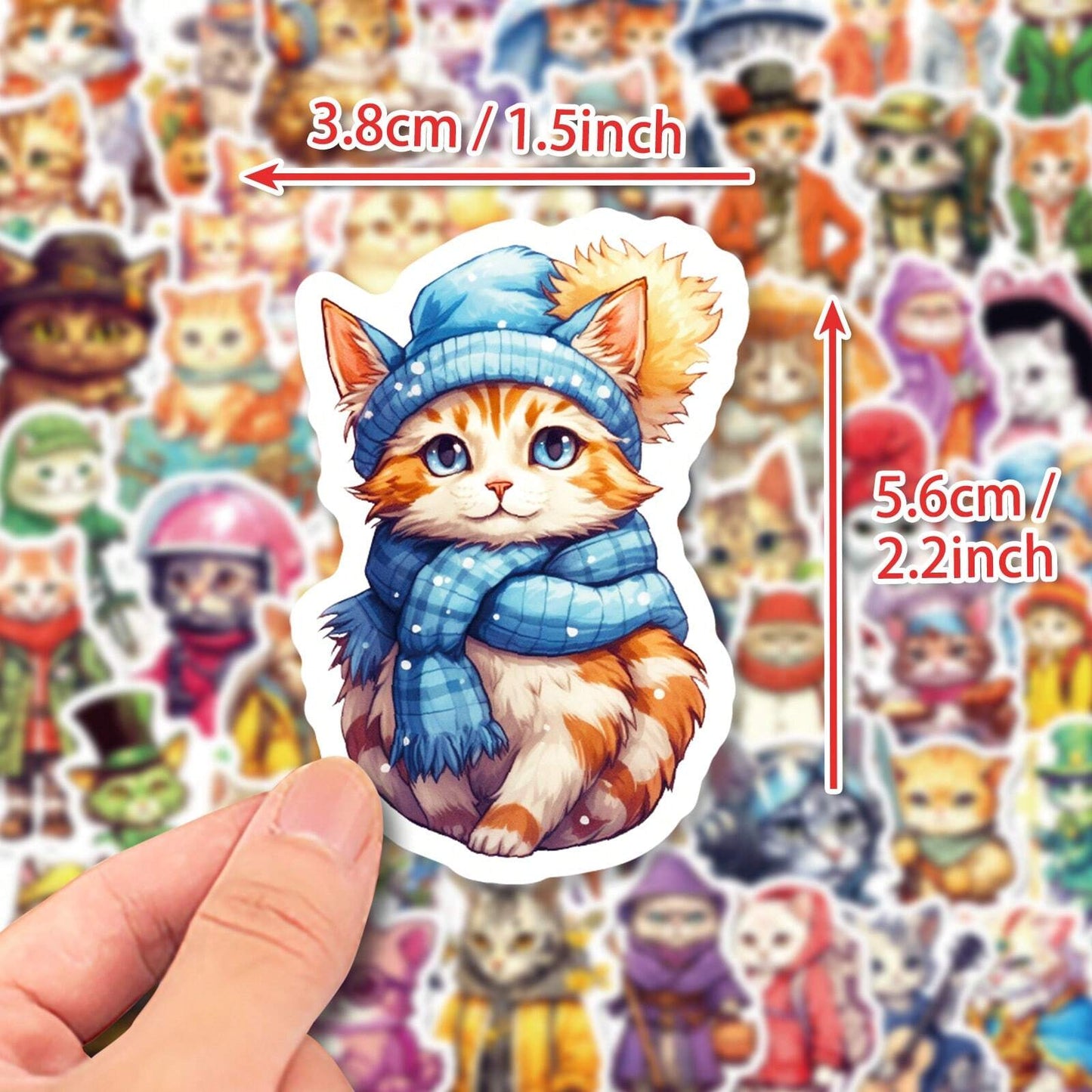 100 cats stickers