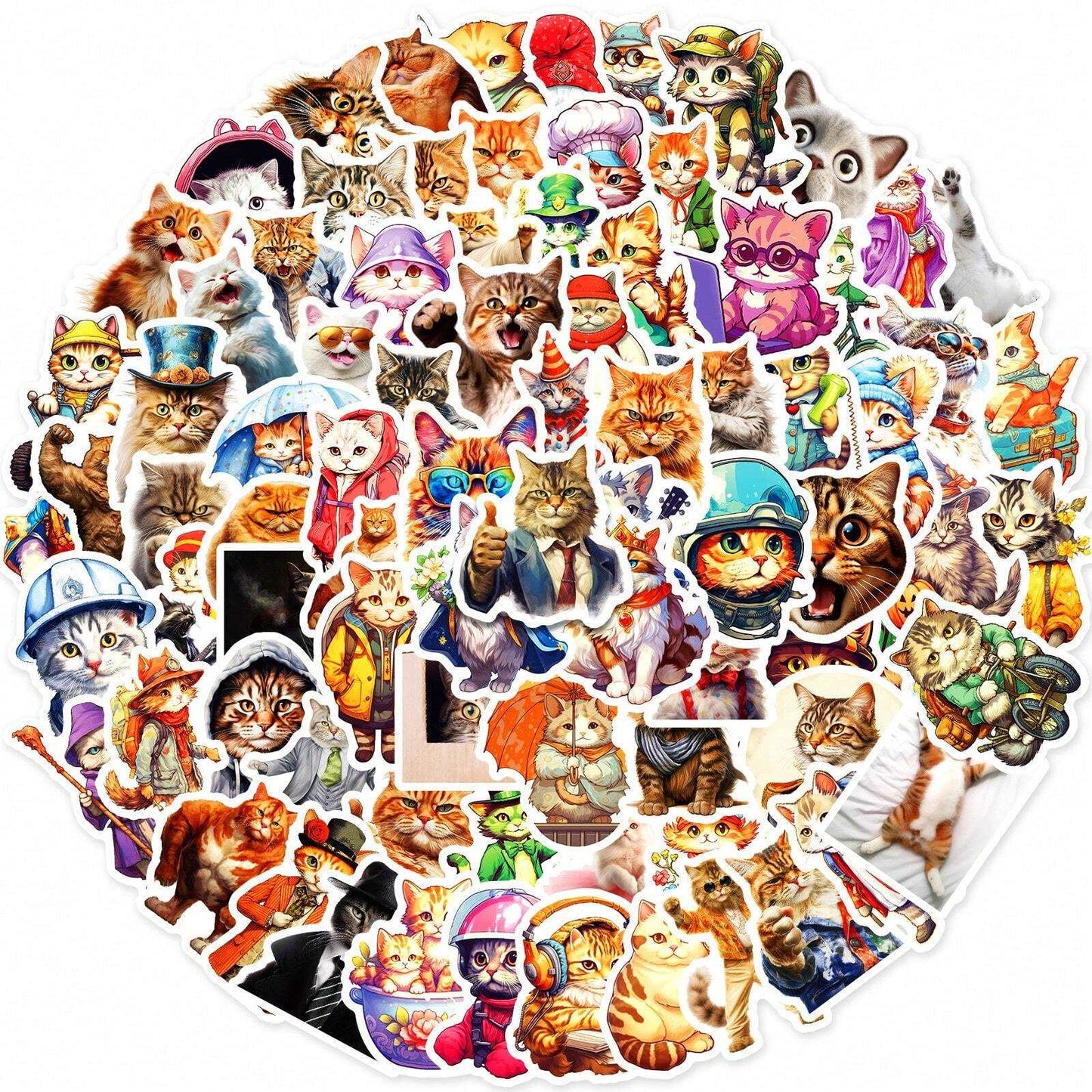 100 cats stickers