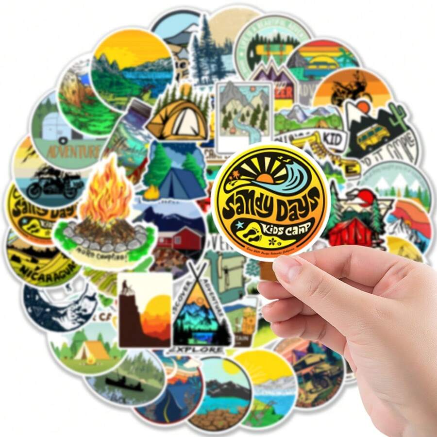 50 Pcs Nature And Outdoors Stickers - WaterProof