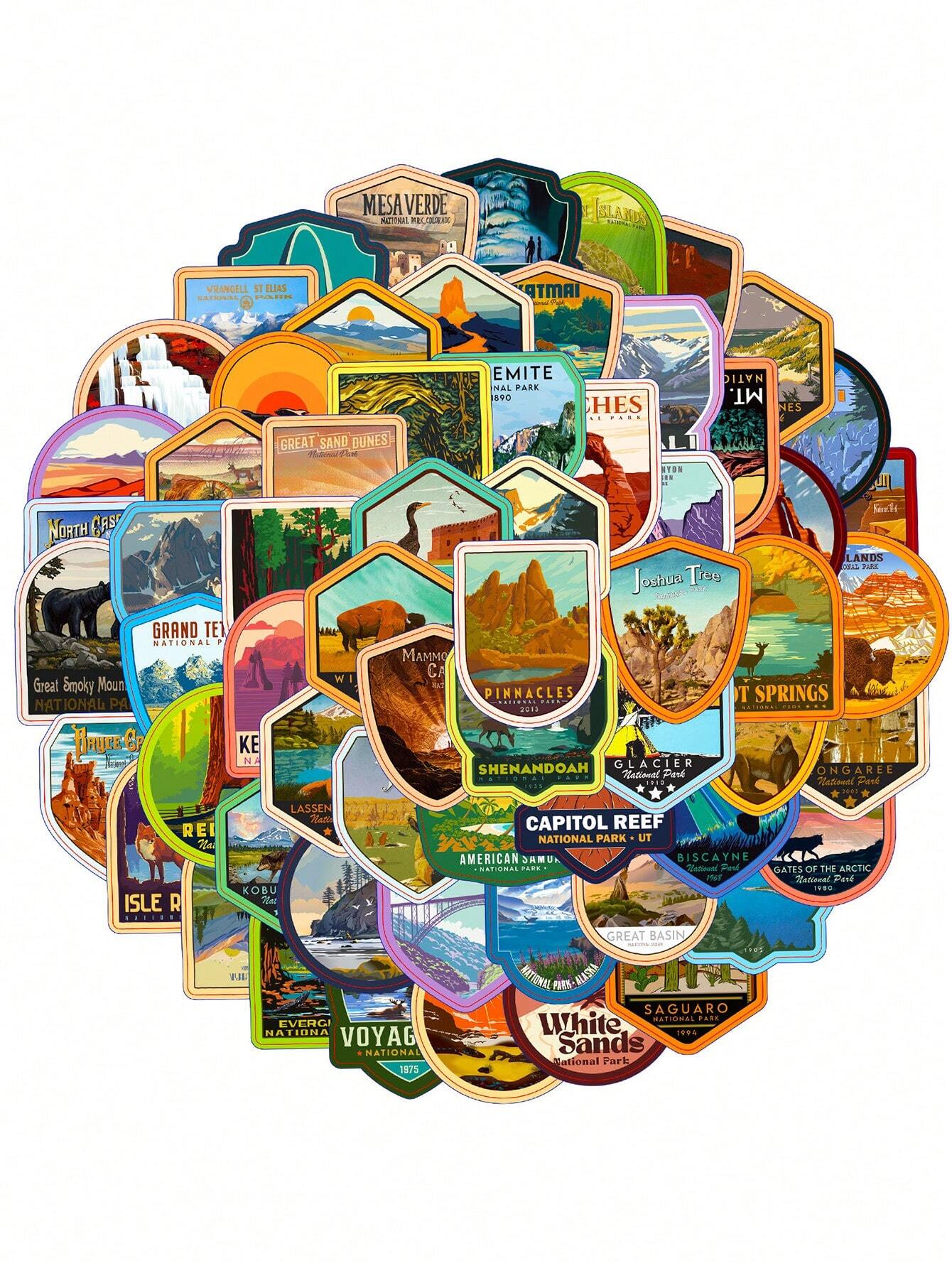 USA National Parks Stickers - 50pcs