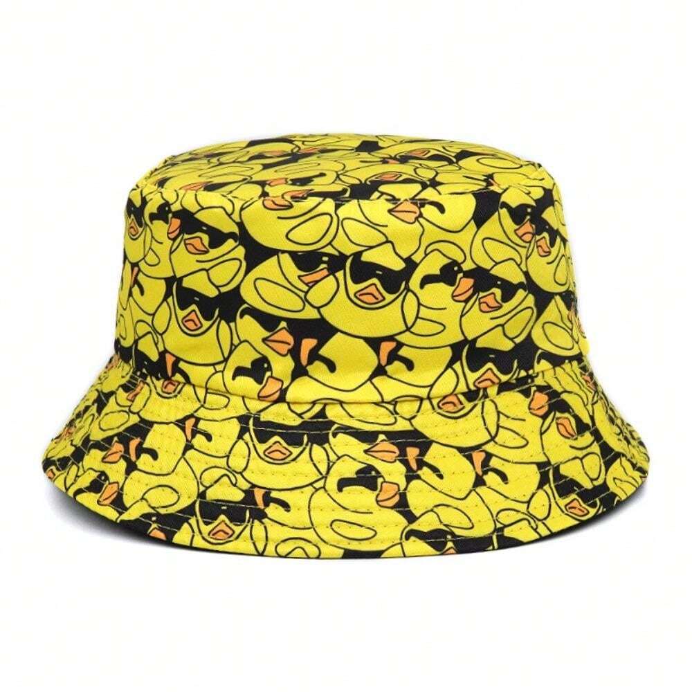 Bold Duck Squad Bucket Hat β Yellow & Black Streetwear