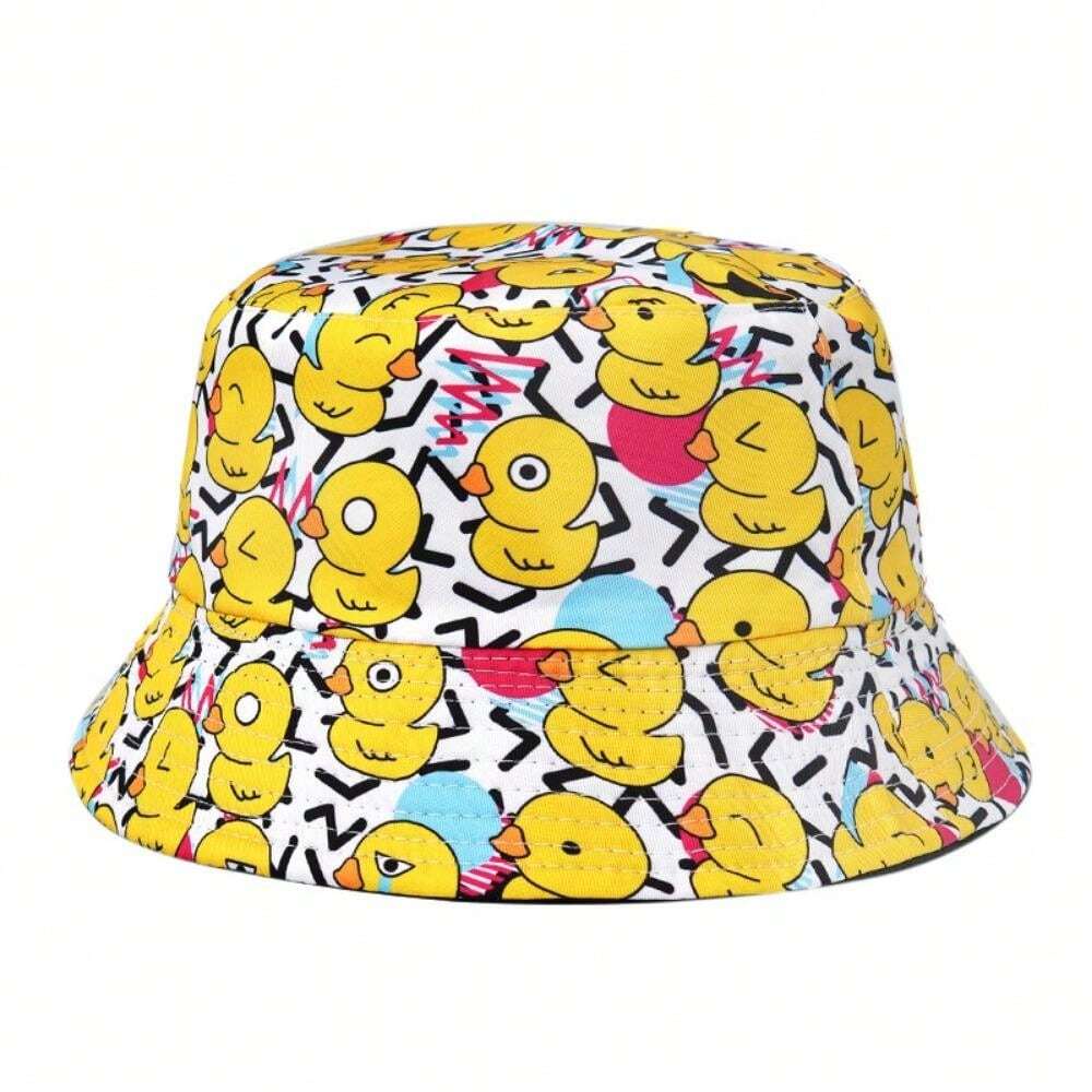 Playful Duck Pattern Bucket Hat β Unisex Street Style