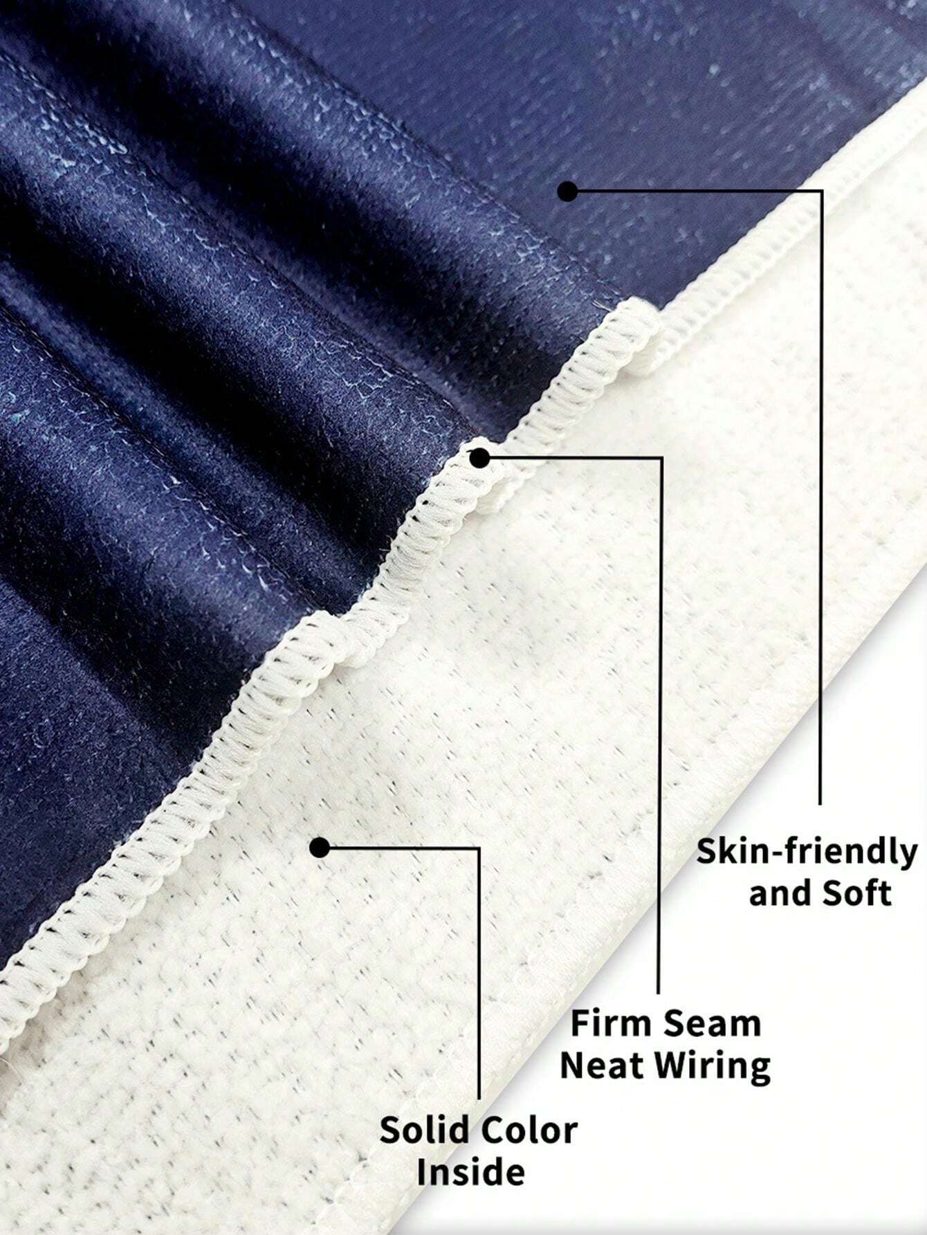 180cm x 90cm Anchor Striped Beach Towel – Navy & White