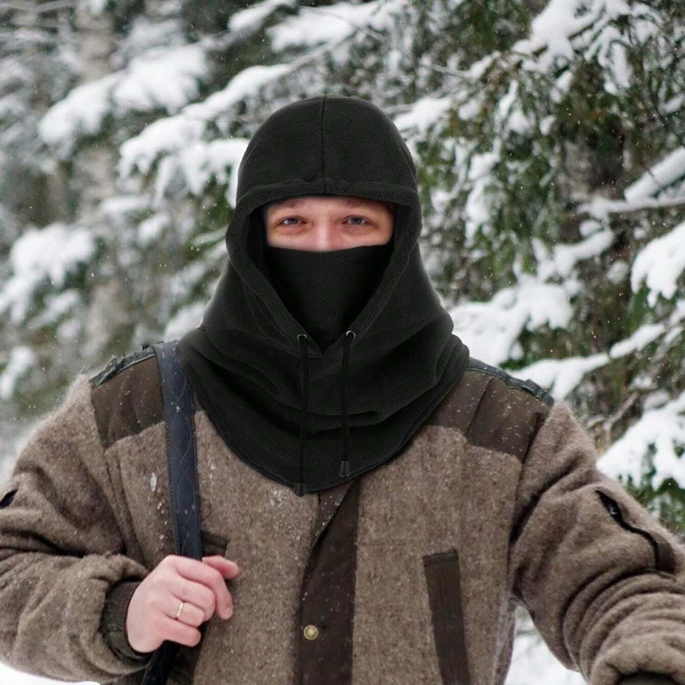 Black Thermal Balaclava - Full Face Mask for Ultimate Winter Protection
