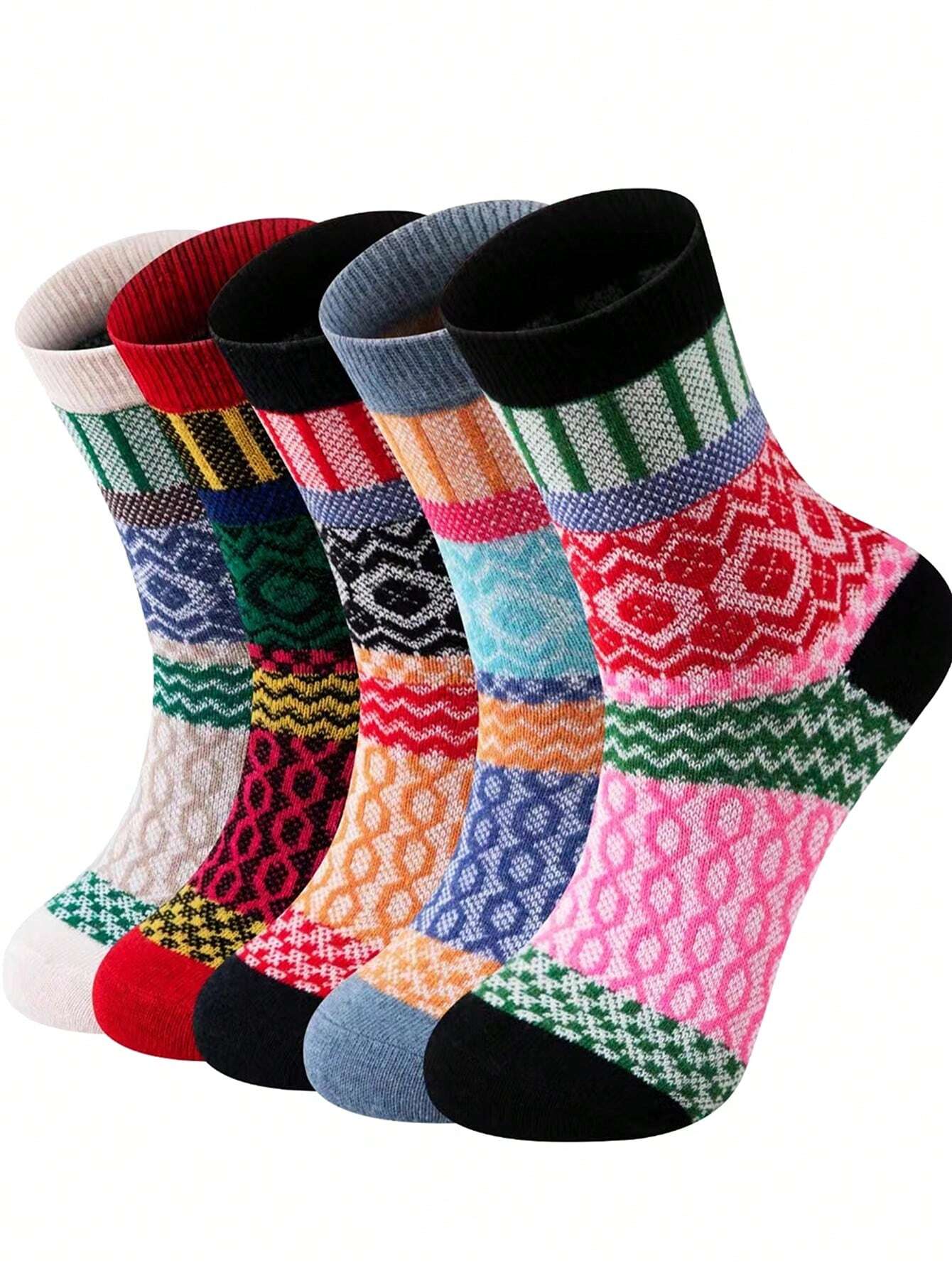 Cozy Knit Patterned Socks – EU Sizes 35-38