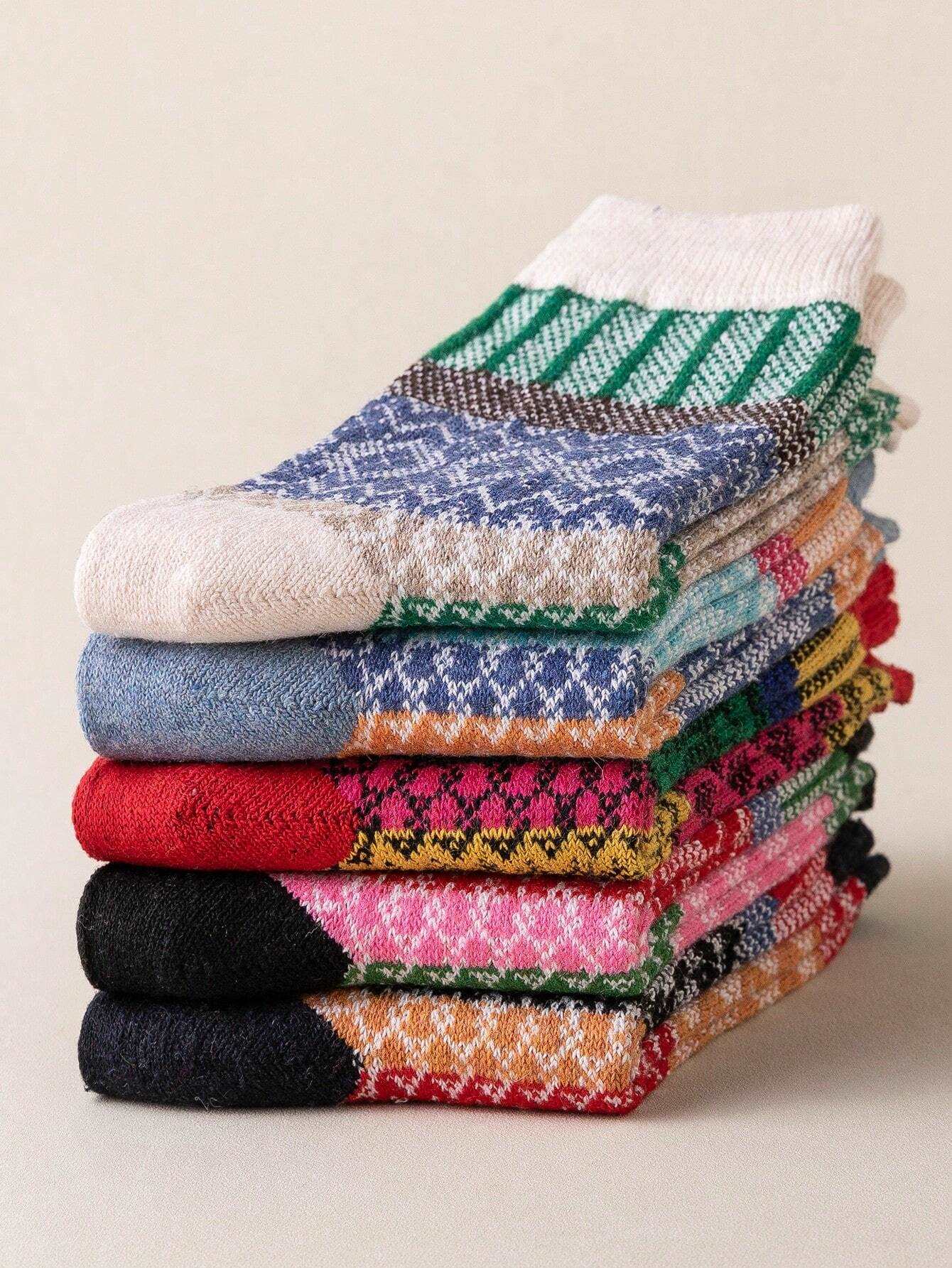 Cozy Knit Patterned Socks – EU Sizes 37-42