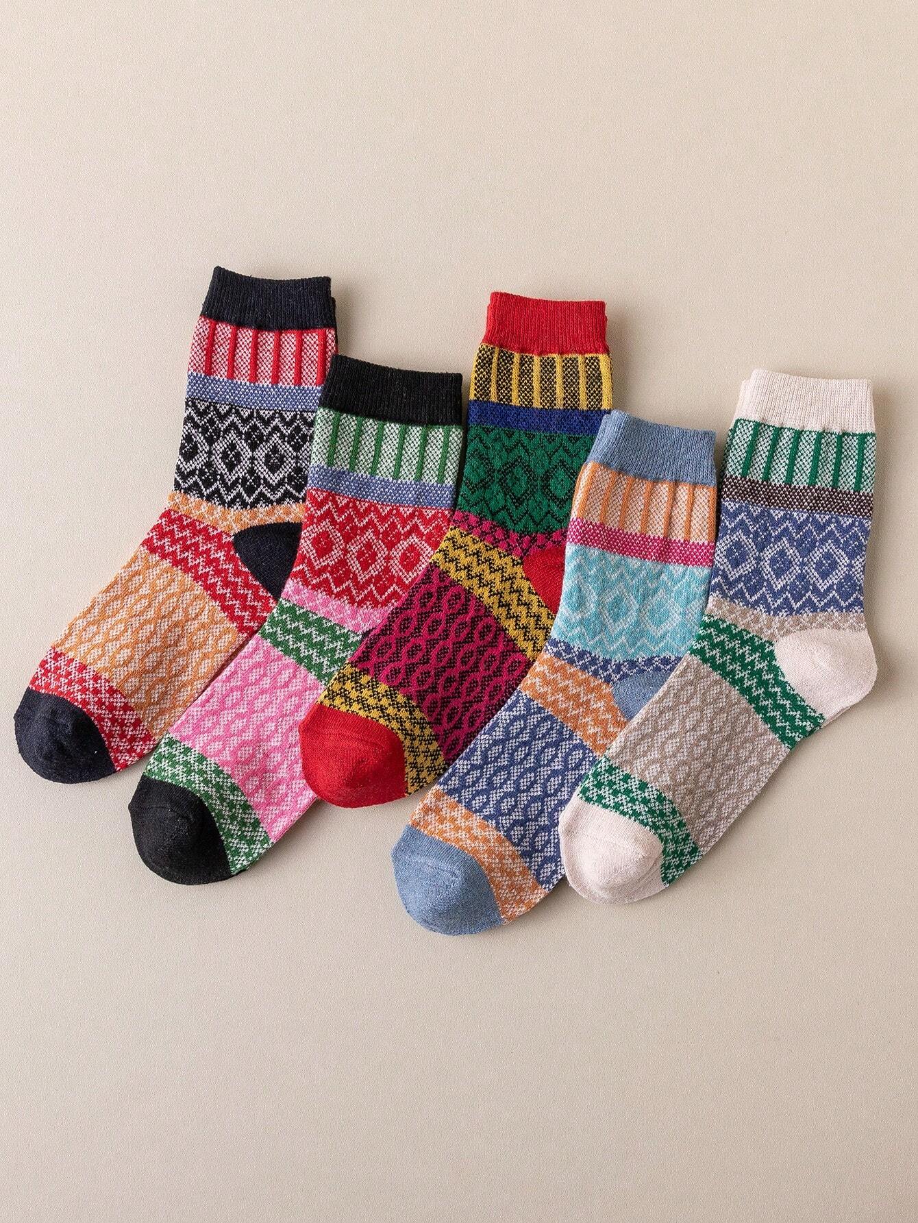 Cozy Knit Patterned Socks – EU Sizes 35-38