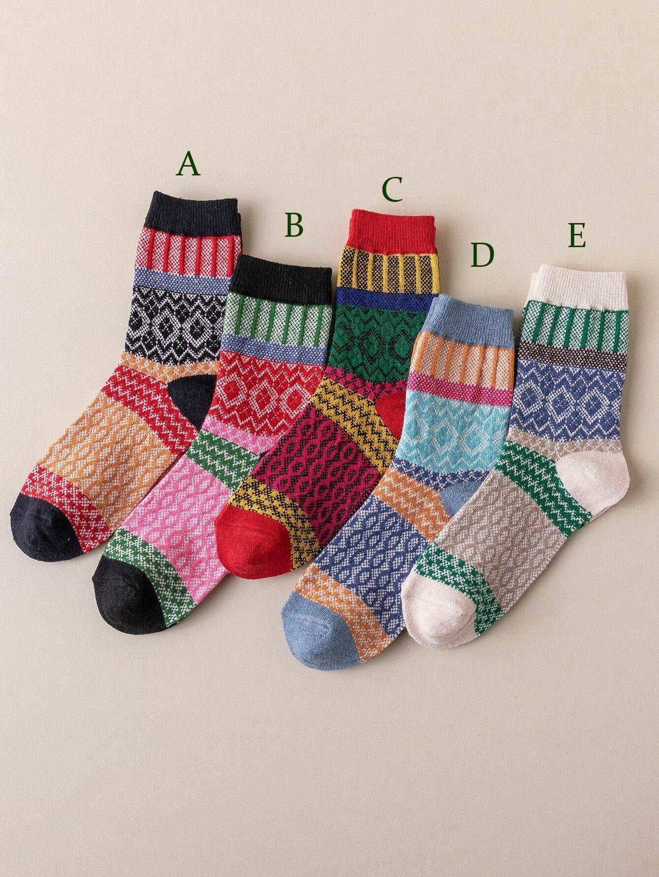 Cozy Knit Patterned Socks – EU Sizes 37-42