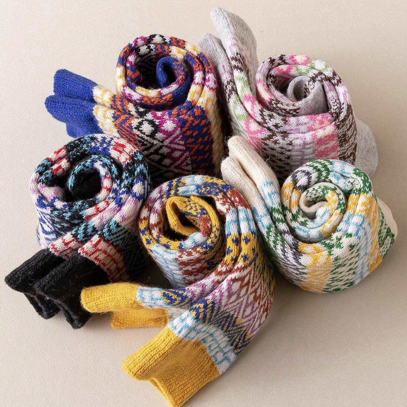 Mystical Midnight Tribal Patterned Socks - 35-41 EU