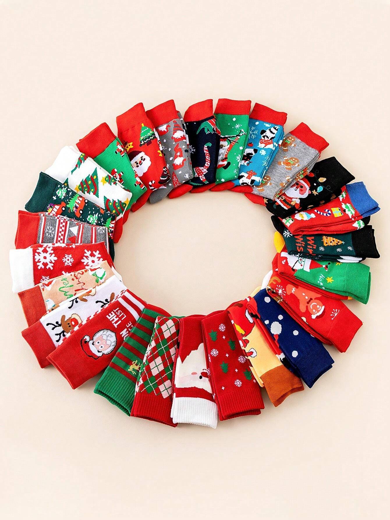 20 Pairs of Christmas Cheer Socks - 36-41 EU