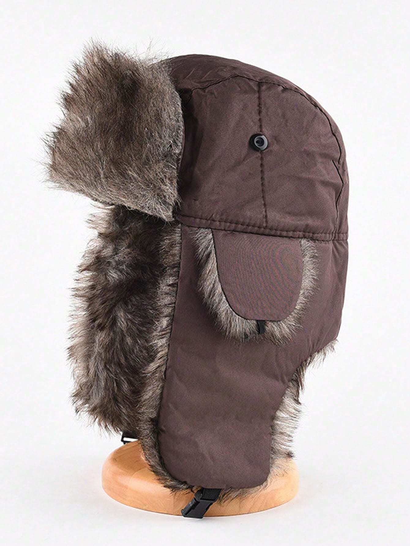 Waterproof Hat With Ear Flaps Black trapper Hat