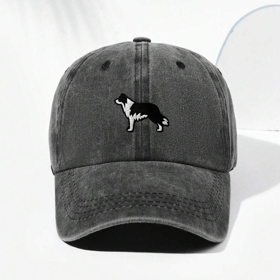 Dog Cap - Embroidered Border Collie