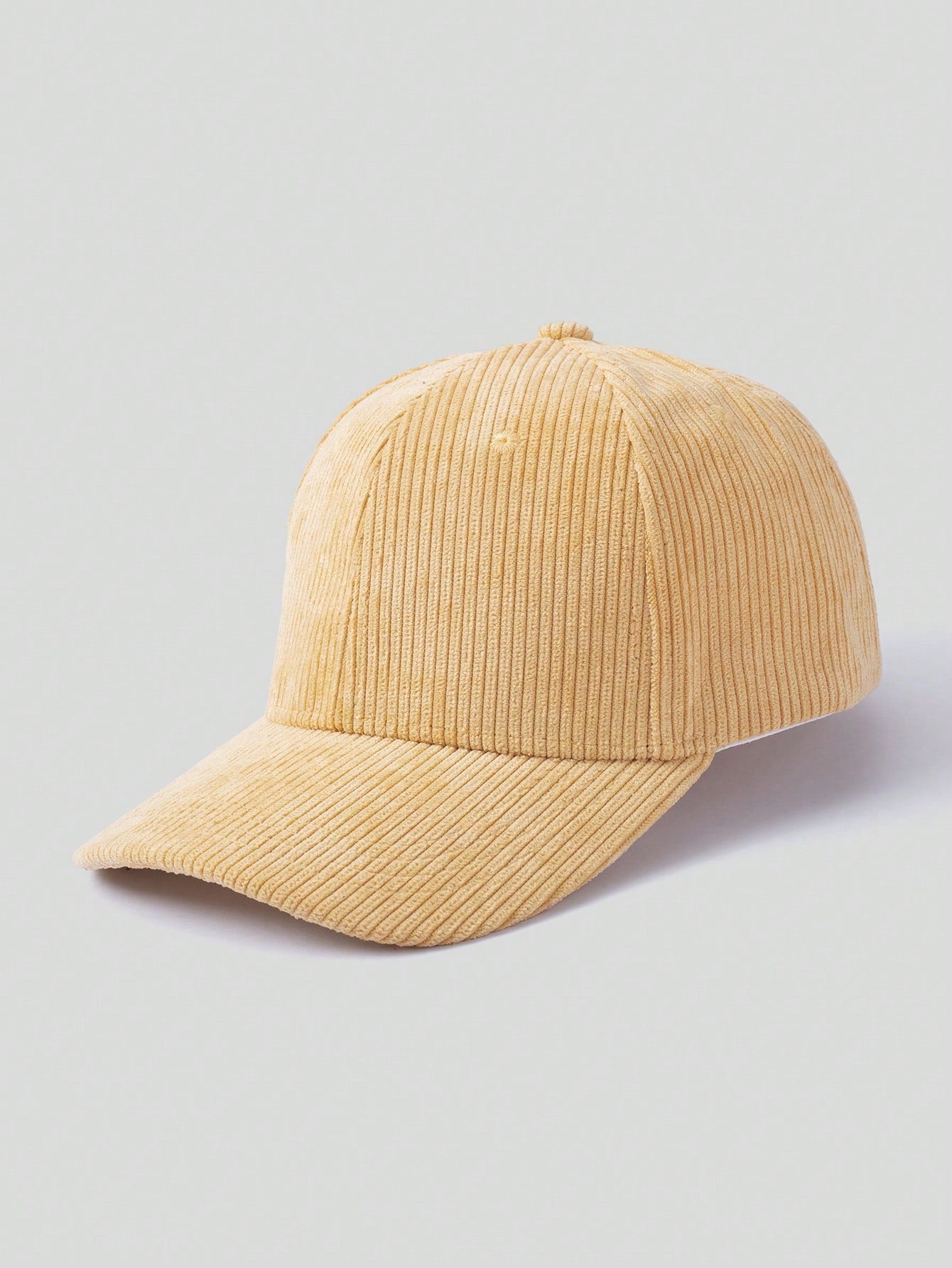 Yellow Corduroy Baseball Cap – Vintage Minimalist Style