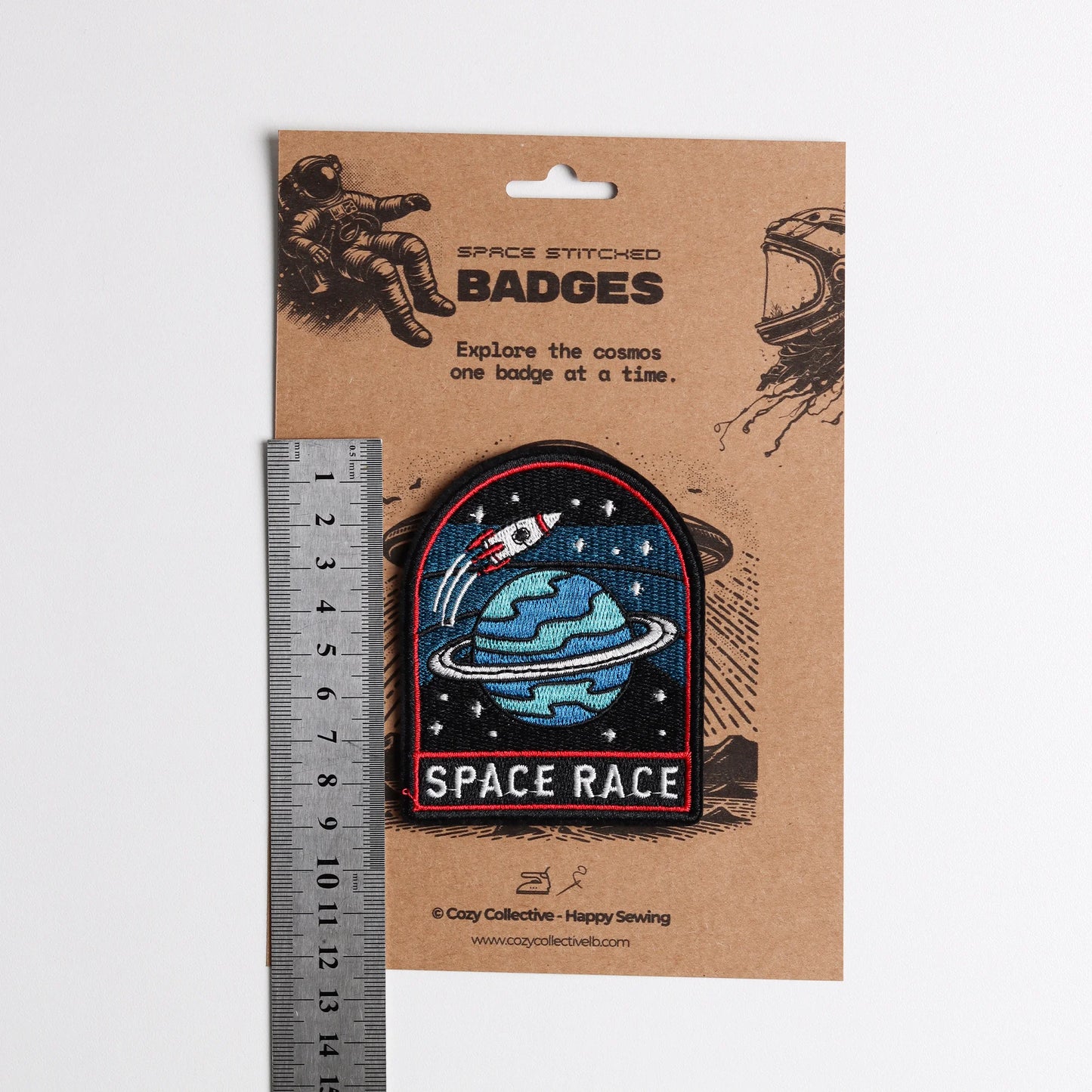 π "Space Race" Retro Rocket & Planet Patch