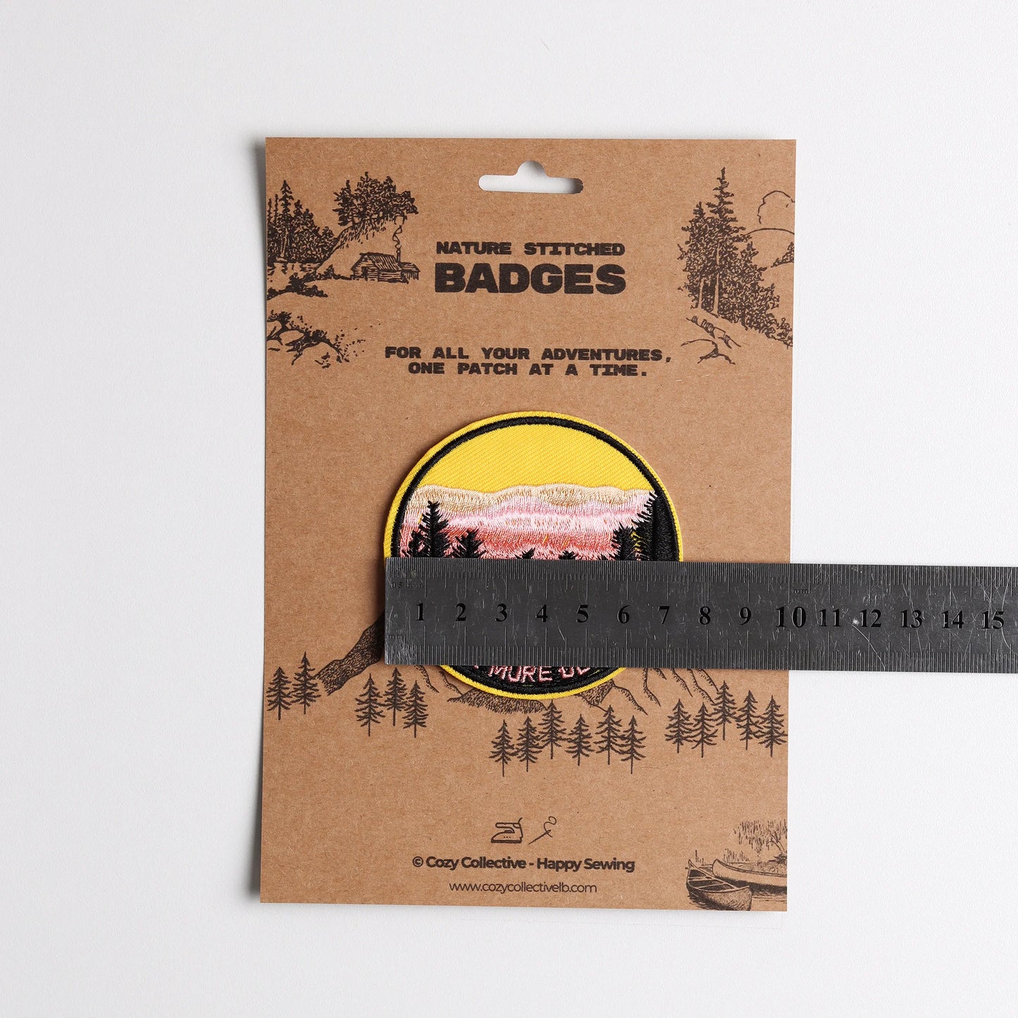 "Make More Detours" Forest Patch | Sunset Adventure Embroidered Badge