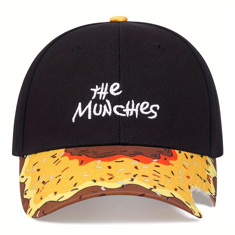 “The Munchies” Bite Visor Cap – Black Burger Design