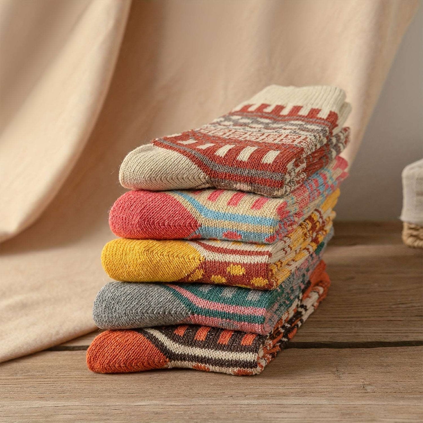 Sizes 35-40 EU | Cozy Nordic Knit Socks