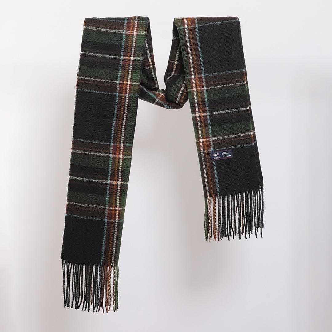 Checkered Scarf in Virgin Wool and Cotton - Cozy Collective LB