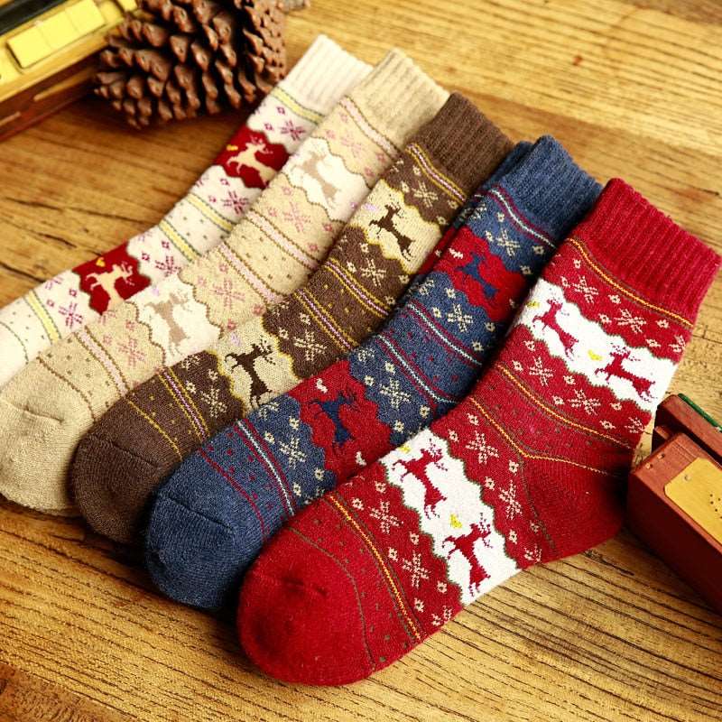 Christmas Reindeer Socks – EU Sizes 35-38