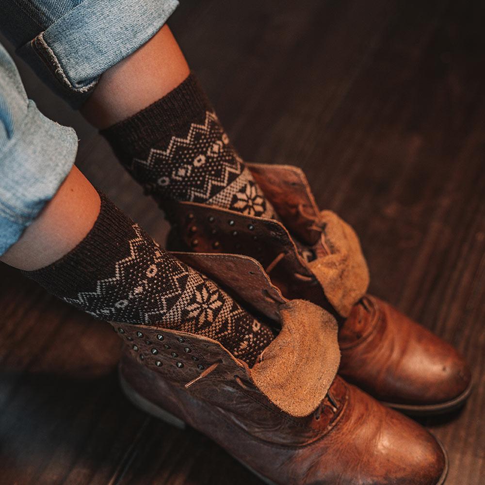 36-39EU - Snowflake Pattern Socks