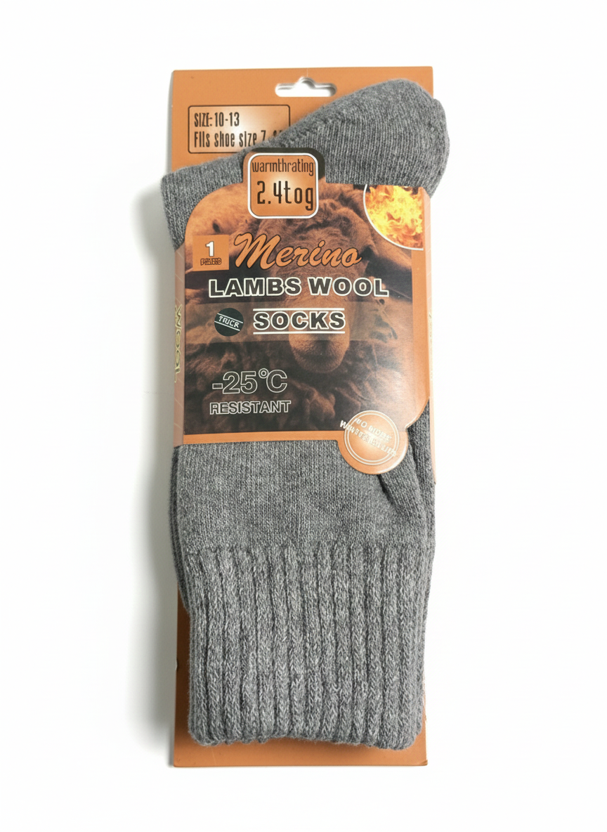 Cozy Collective Merino Wool Blend High Socks - One Size (EU 39-46)