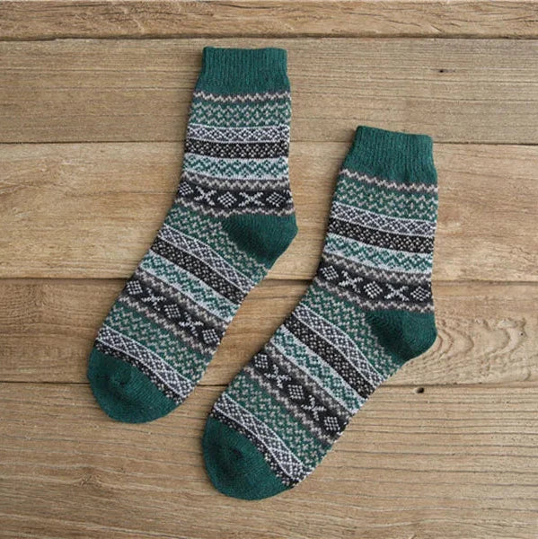34-37 EU - Cozy Nordic Knit Socks