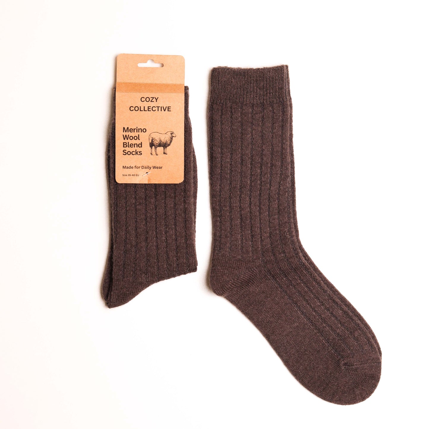 35-40 EU | Women's Merino Wool Blend Sock