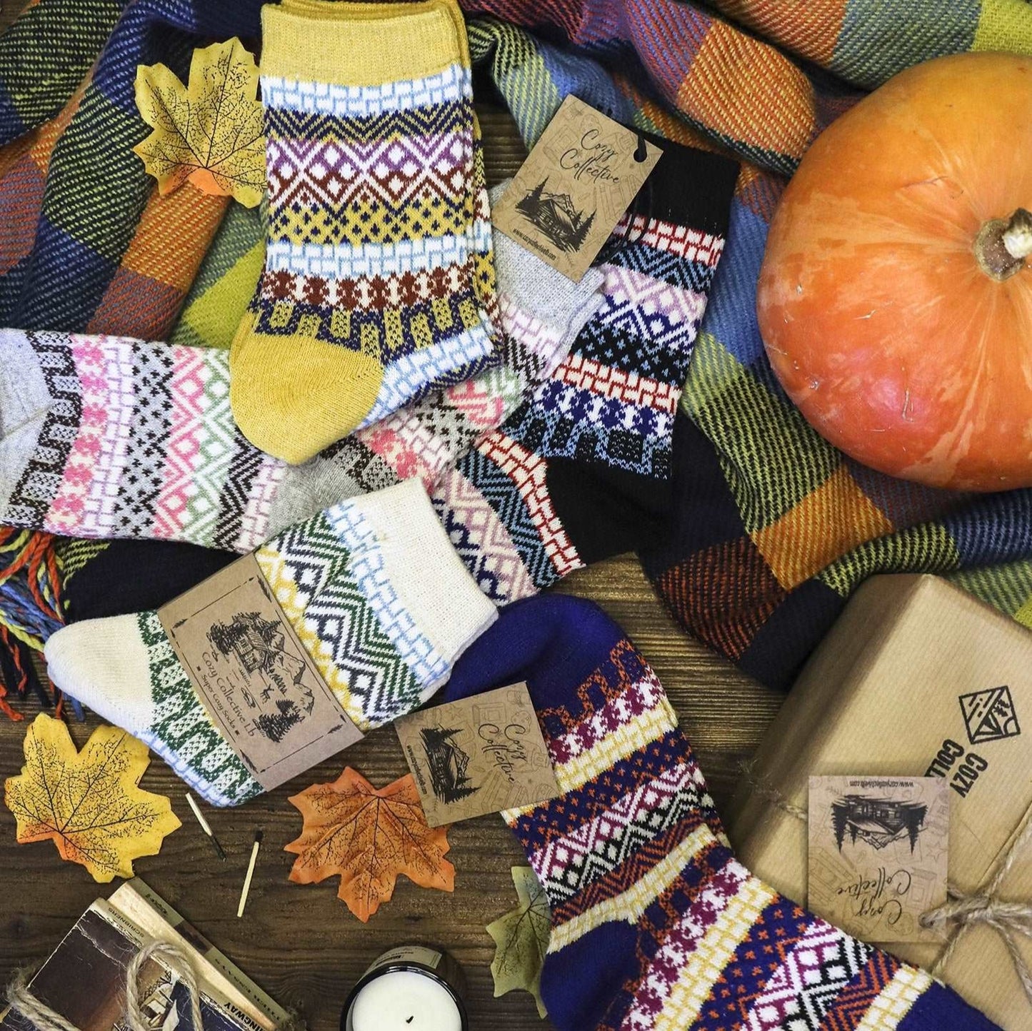 Mystical Midnight Tribal Patterned Socks - 35-41 EU