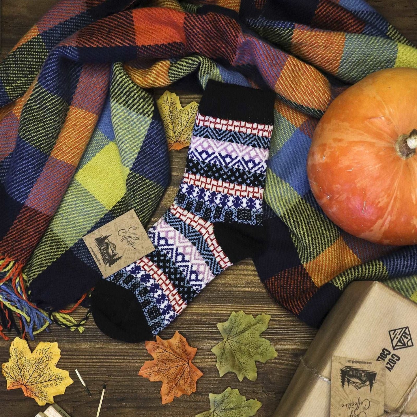 Mystical Midnight Tribal Patterned Socks - 35-41 EU