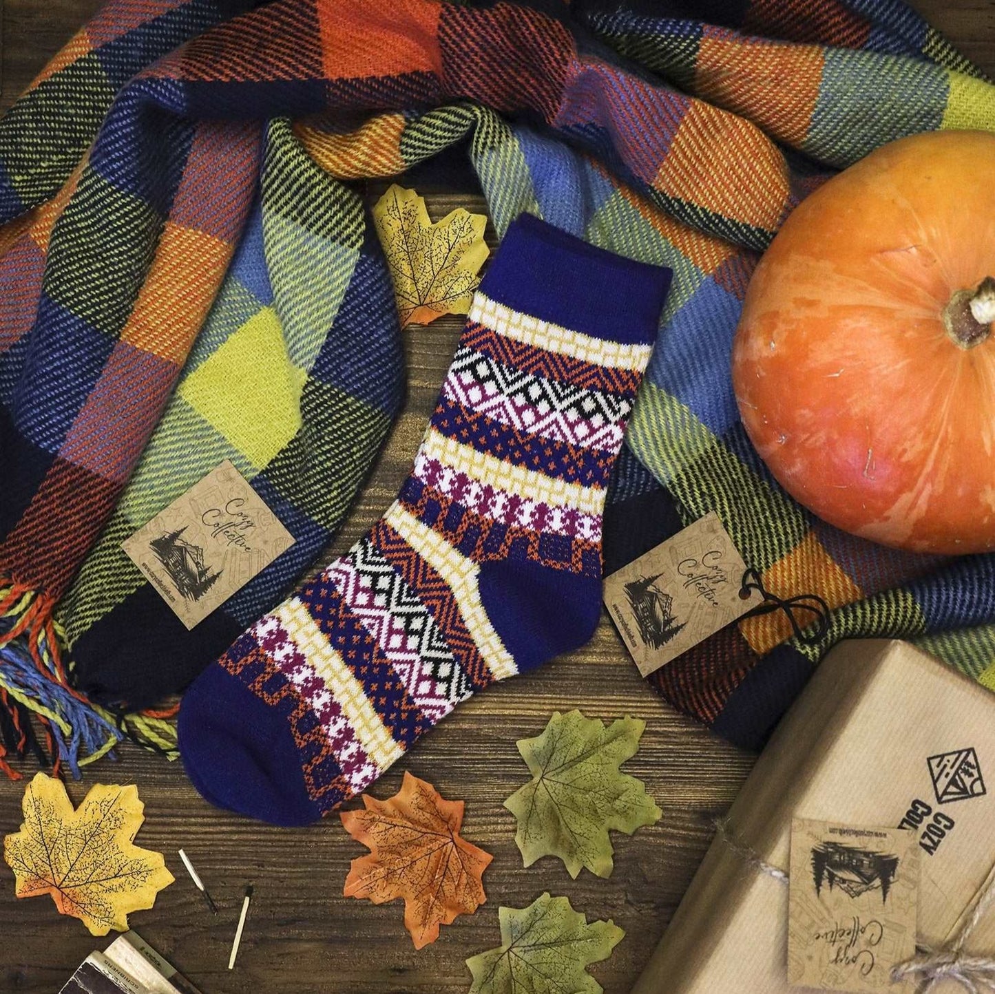 Mystical Midnight Tribal Patterned Socks - 35-41 EU