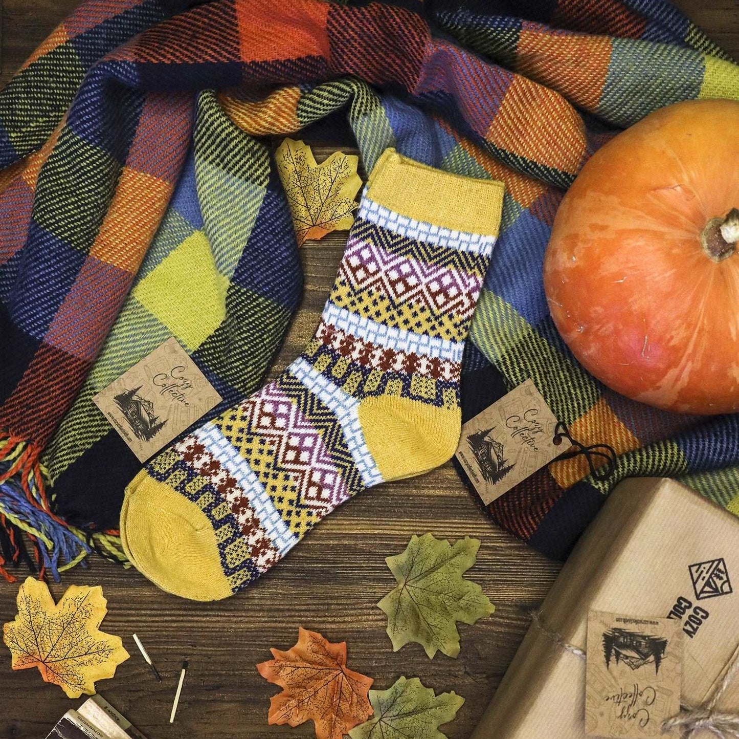 Mystical Midnight Tribal Patterned Socks - 35-41 EU