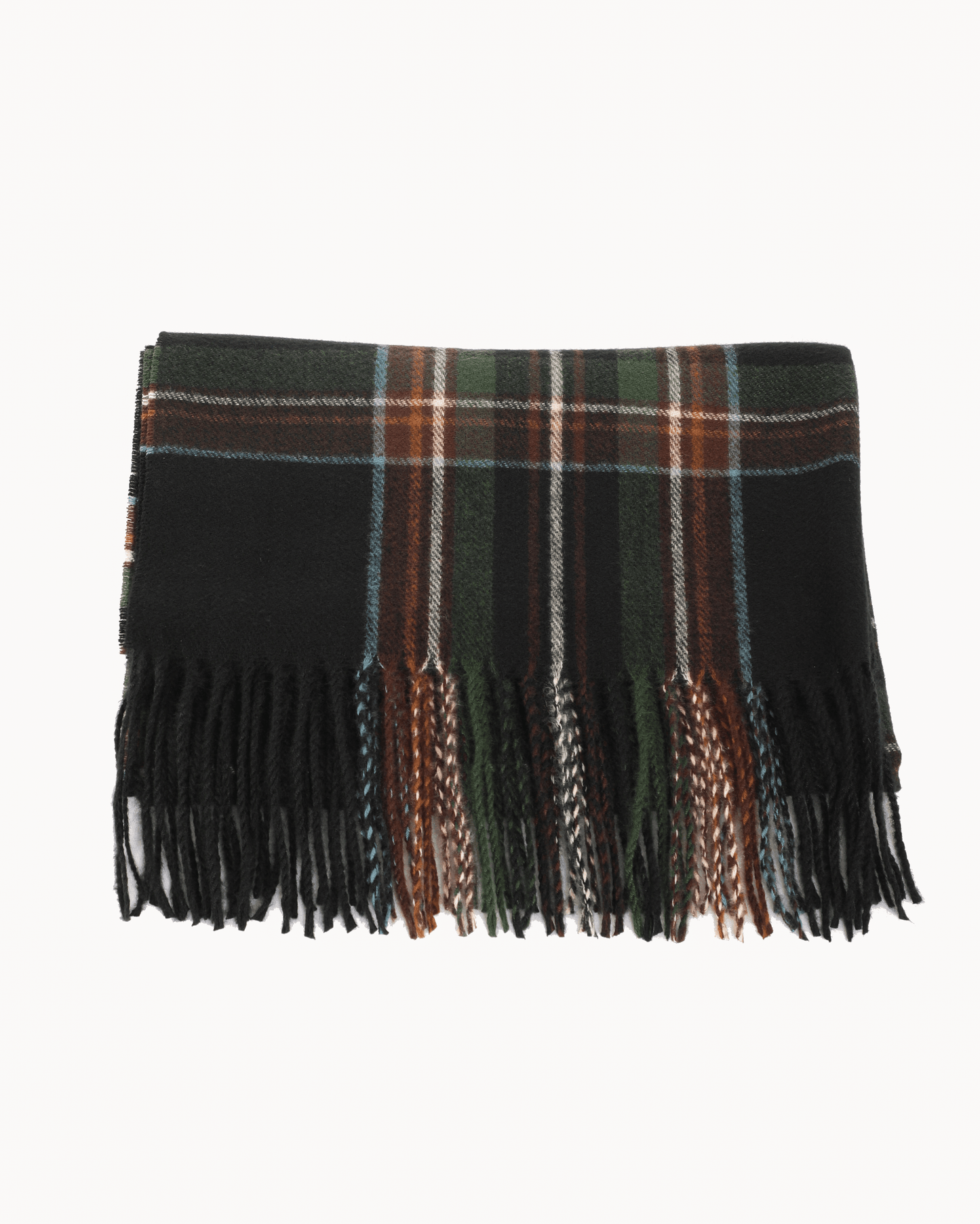 Checkered Scarf in Virgin Wool and Cotton - Cozy Collective LB