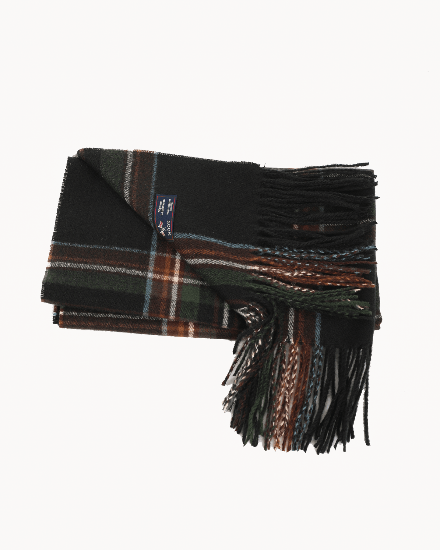 Checkered Scarf in Virgin Wool and Cotton - Cozy Collective LB