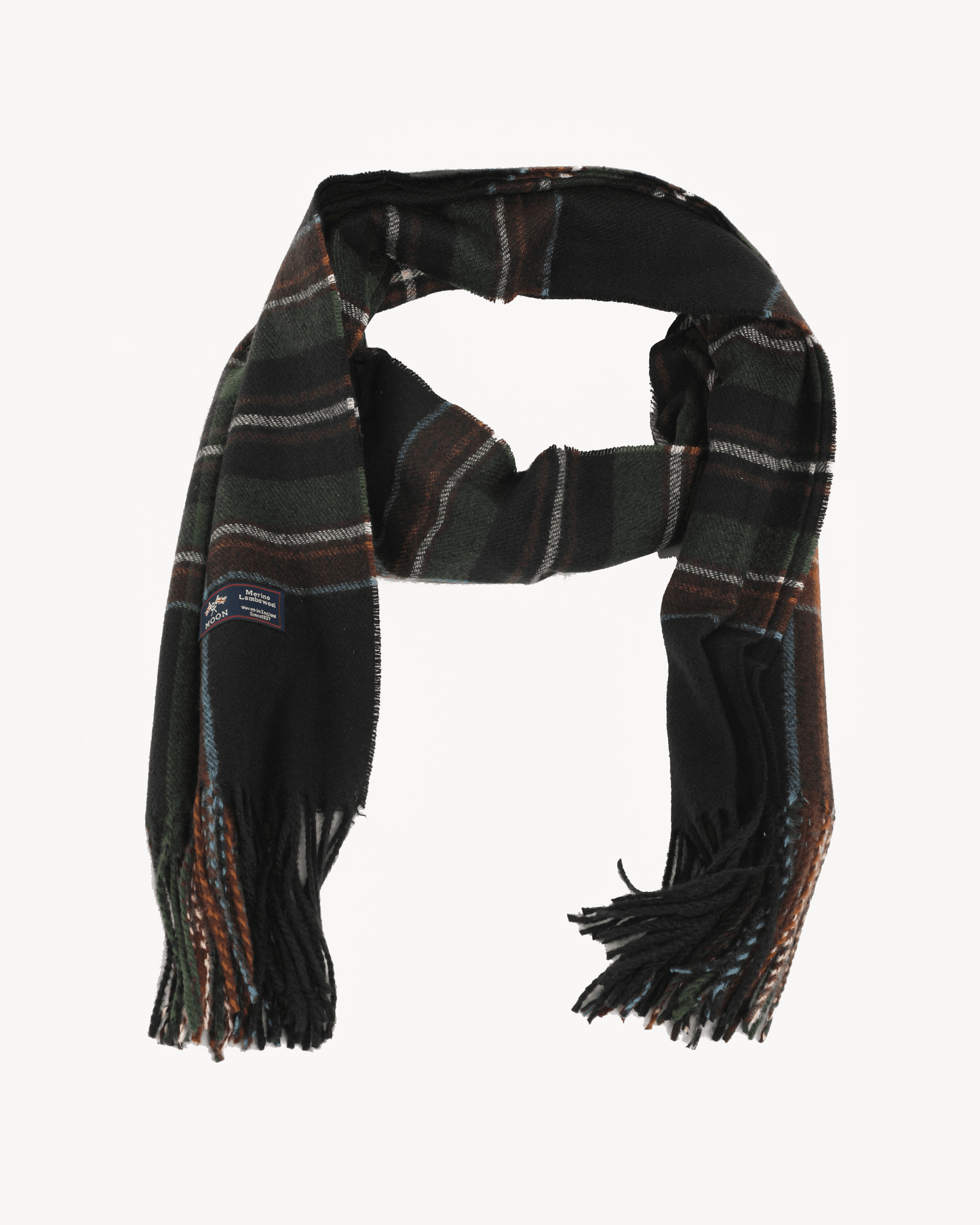 Checkered Scarf in Virgin Wool and Cotton - Cozy Collective LB
